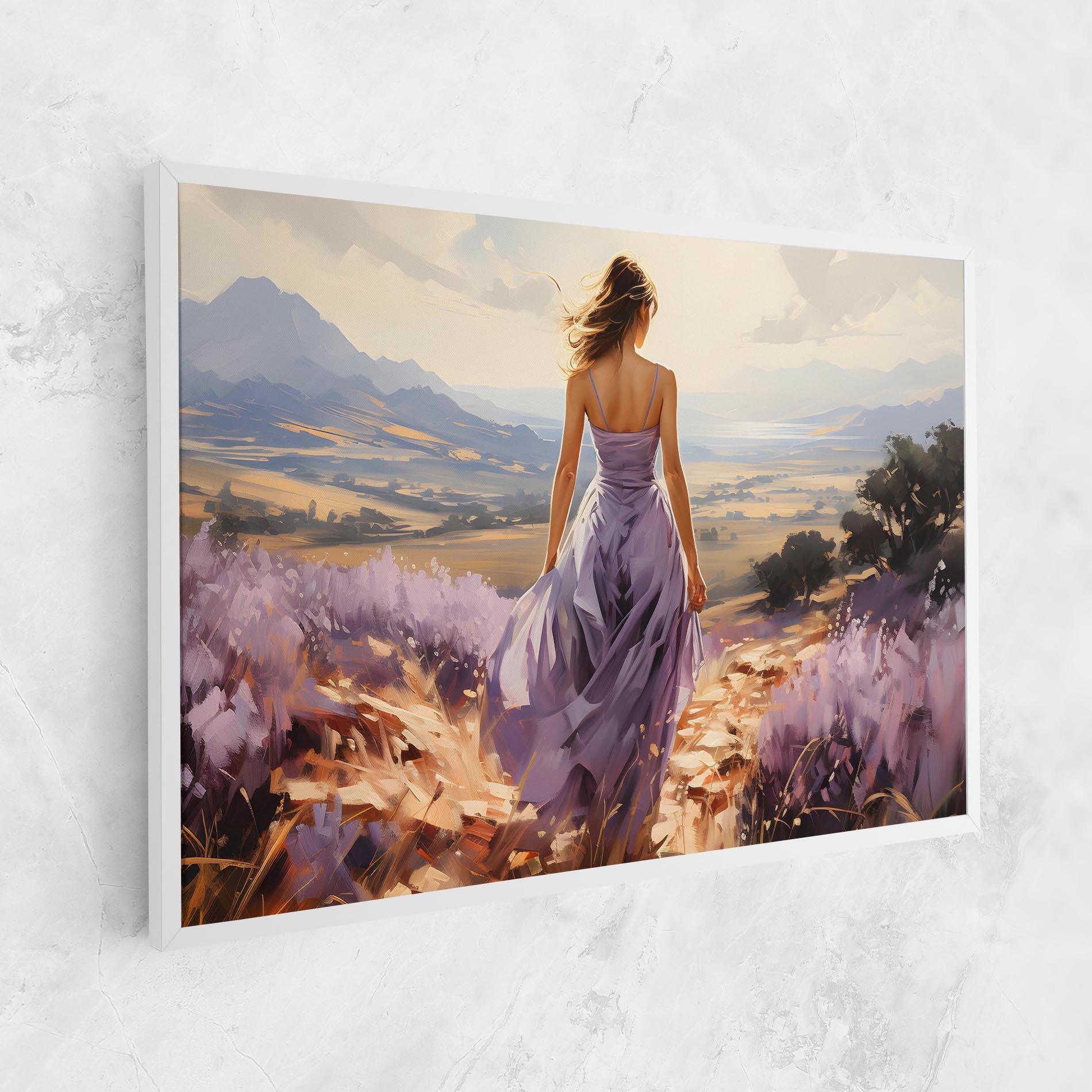 Tablou Canvas Purple Dress Woman mockup 1