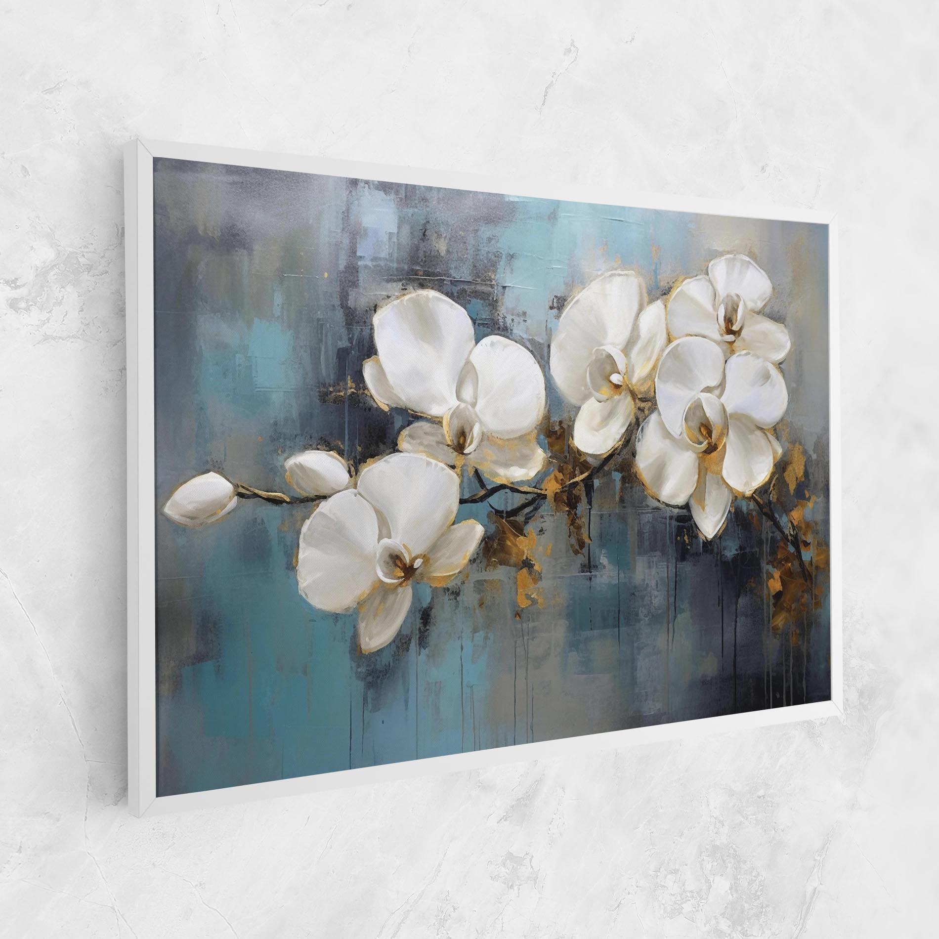 Tablou Canvas White Orchids Painting mockup 1