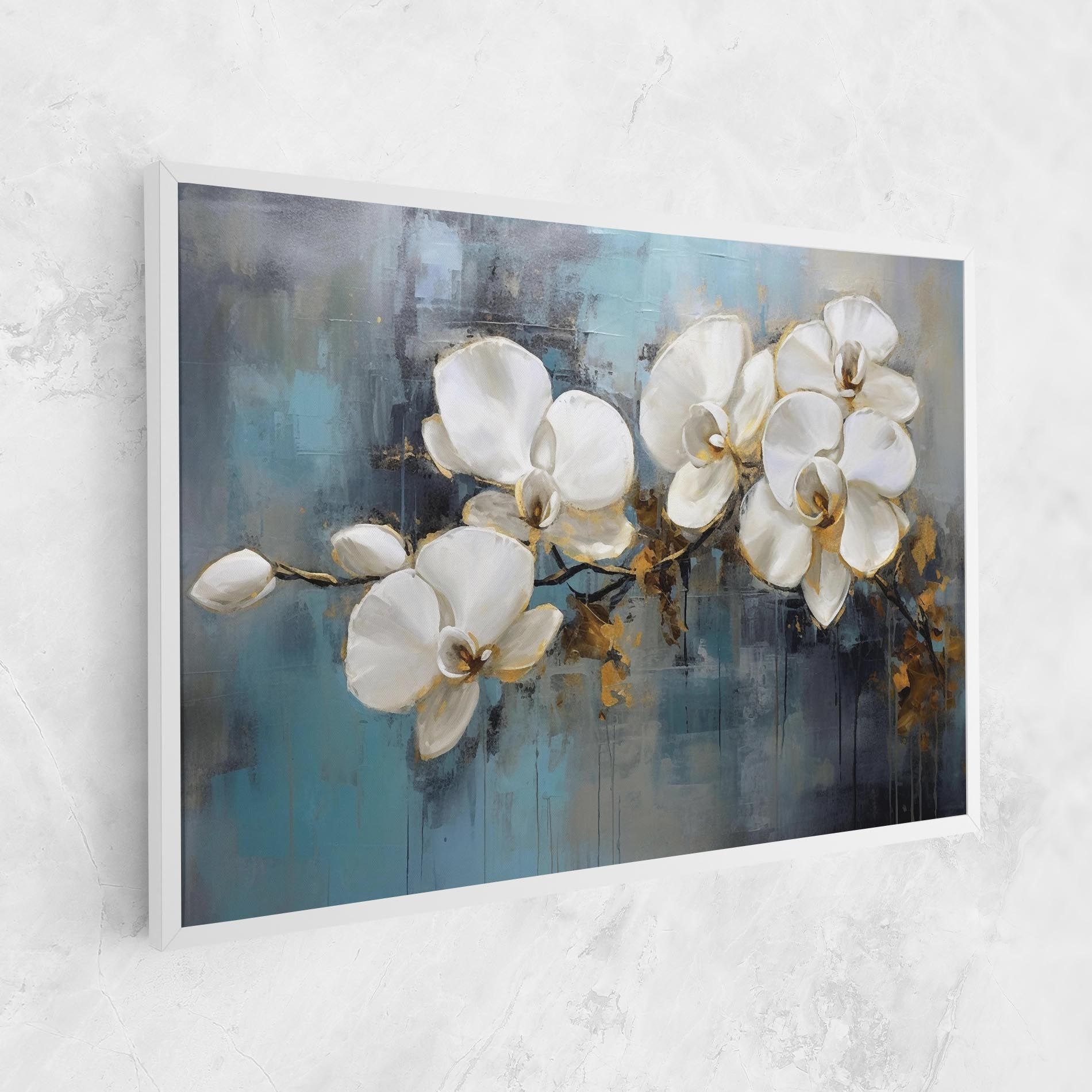 White Orchids Painting mockup 1