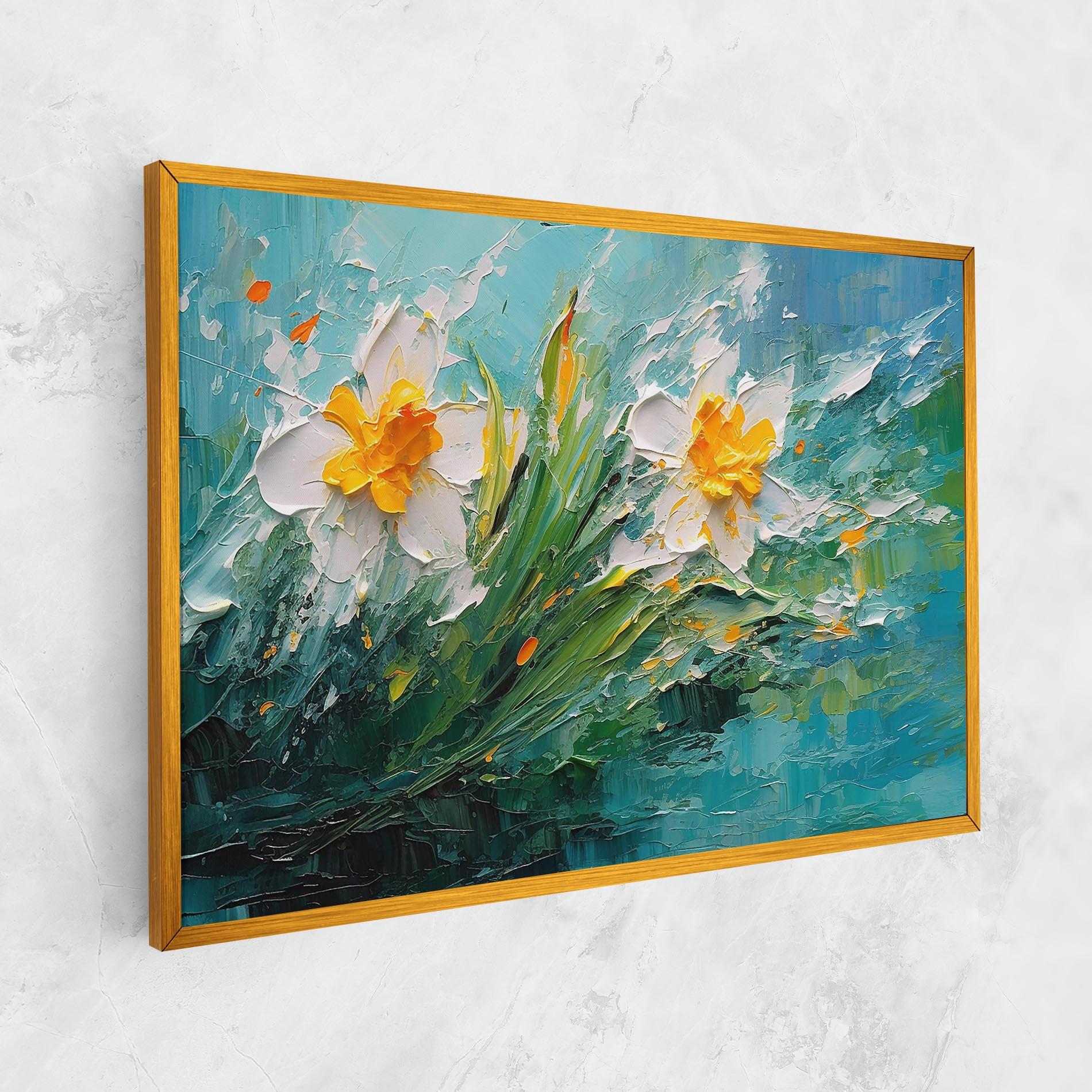 Tablou Canvas Abstract Flower Painting mockup 1