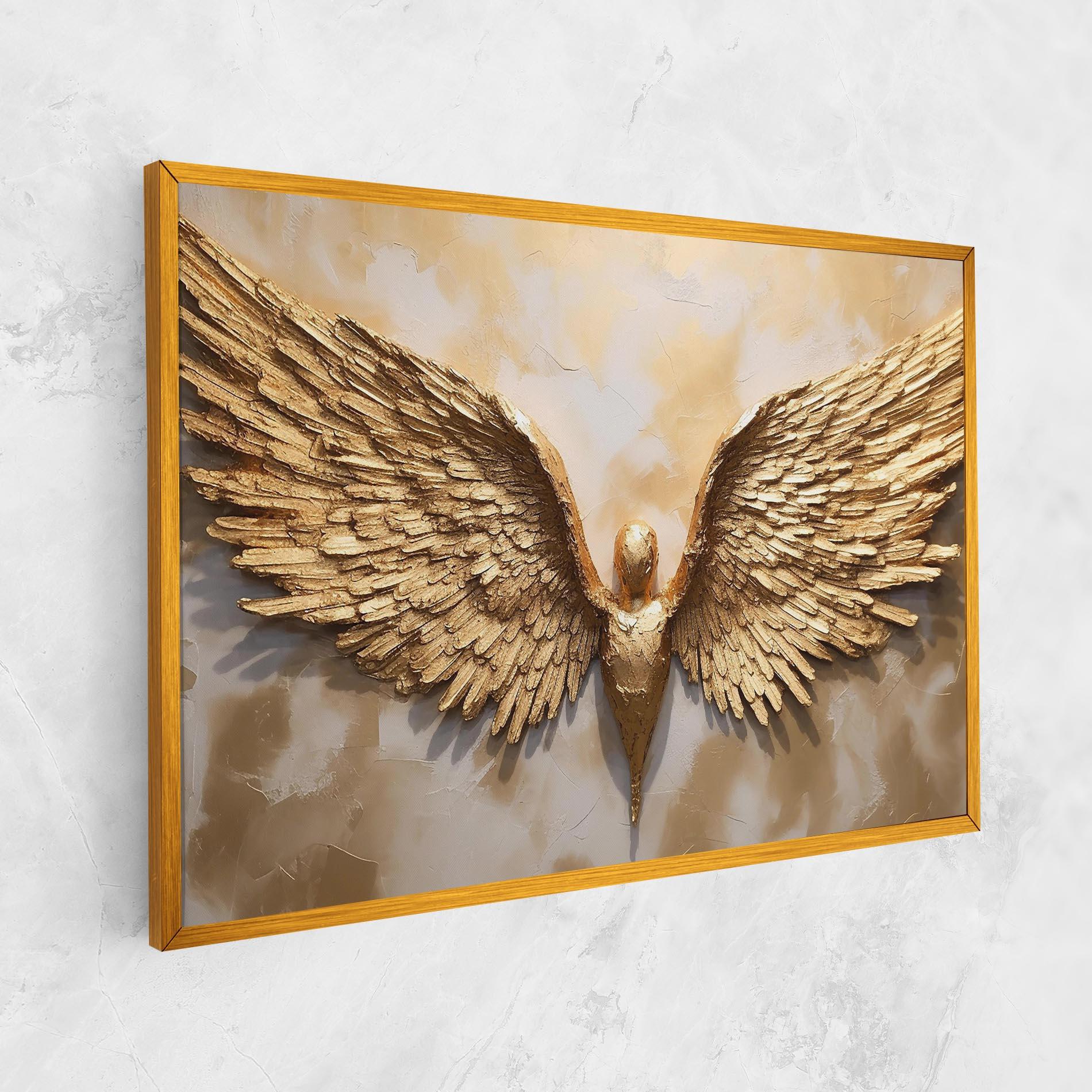 Tablou Canvas Beautiful Gold Wings mockup 1
