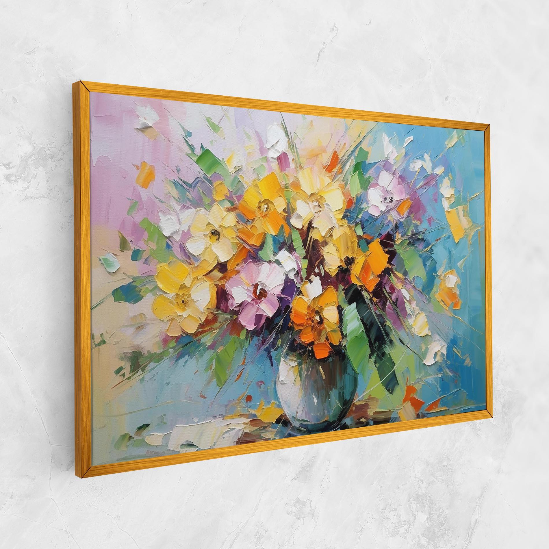 Tablou Canvas Colorfull Flowers Painting mockup 1