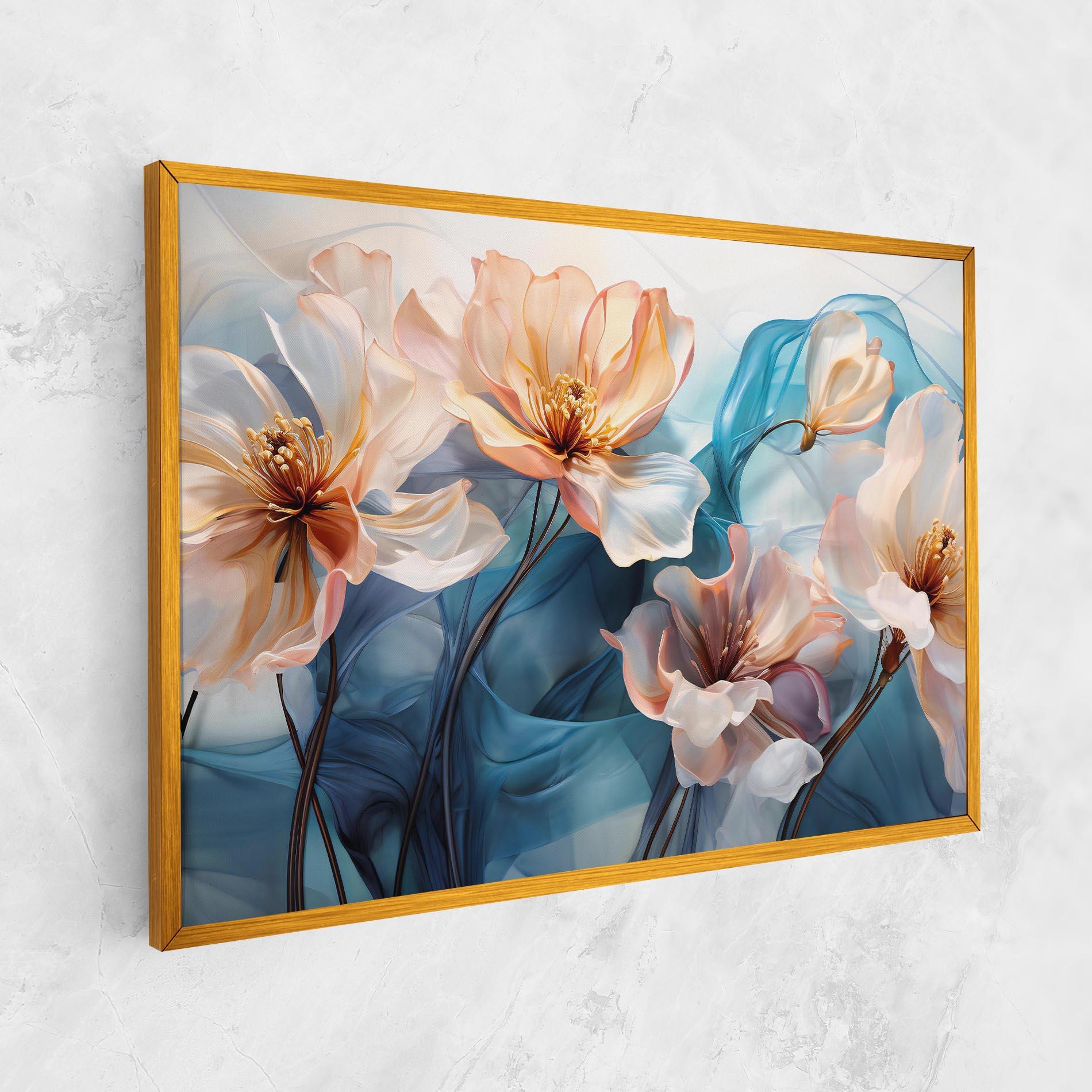 Tablou Canvas Pink Flowers Floating mockup 1