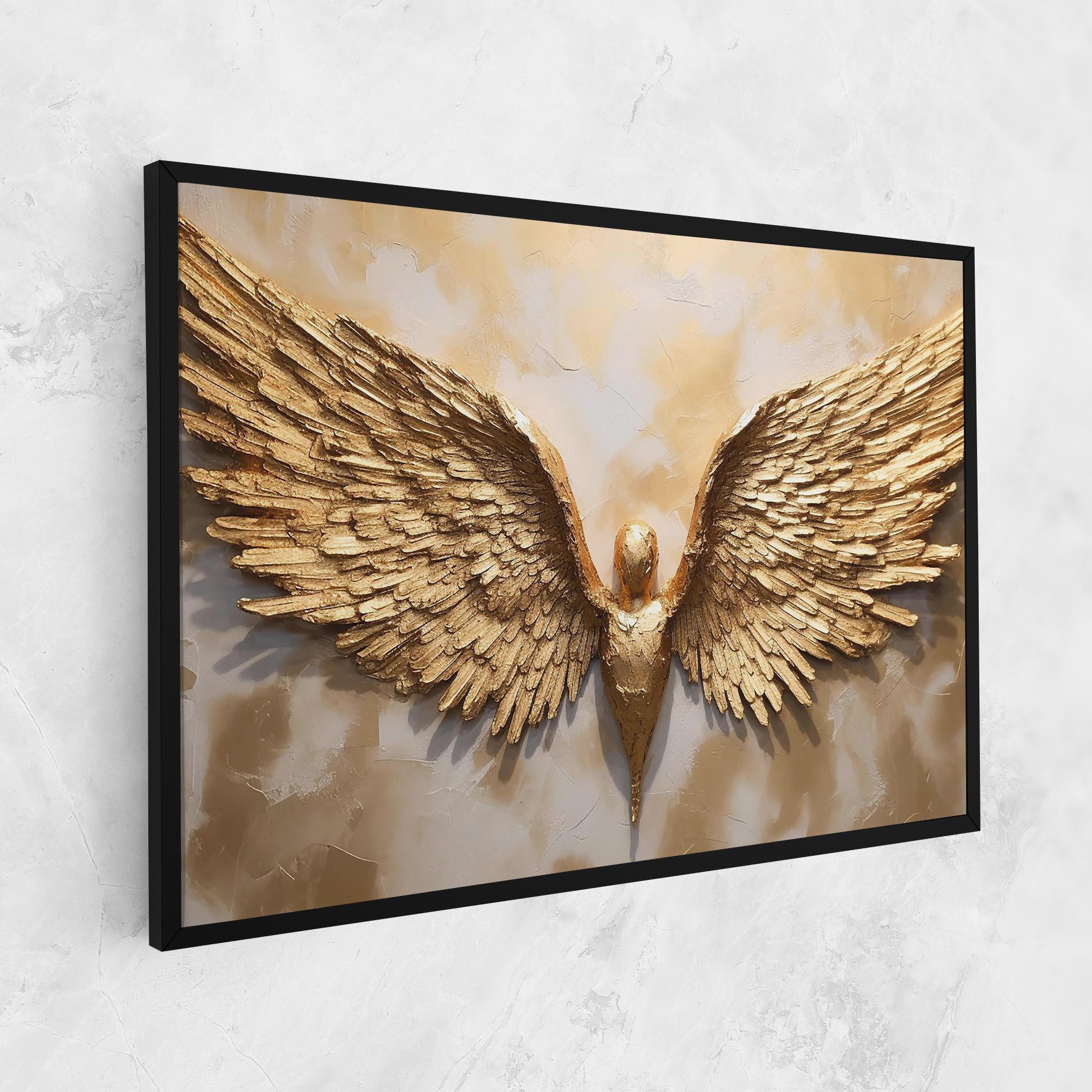 Tablou Canvas Beautiful Gold Wings mockup 1