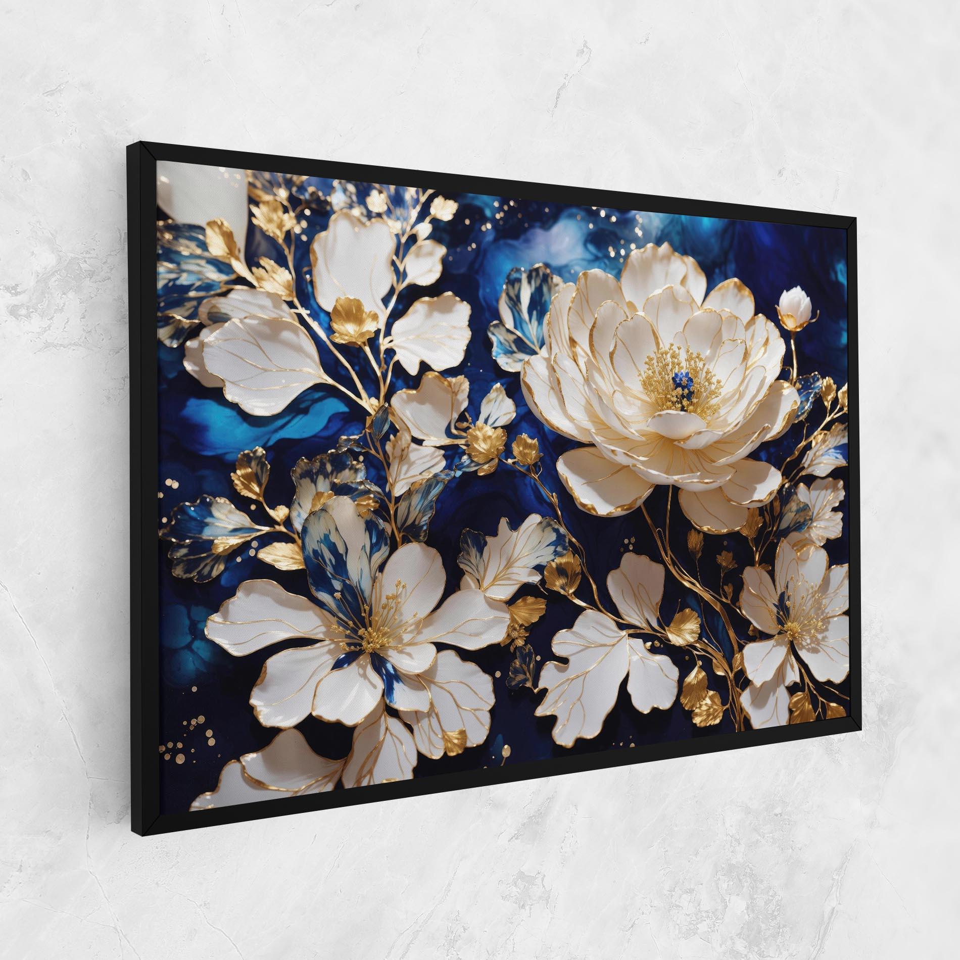 Tablou Canvas Beautiful Golden White Rose mockup 1