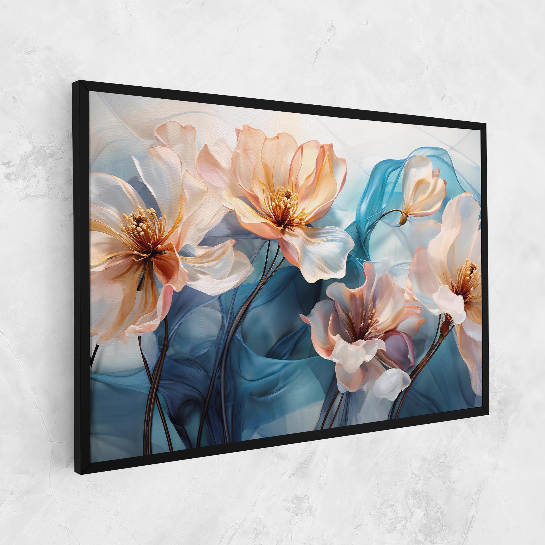 Tablou Canvas Pink Flowers Floating mockup 1