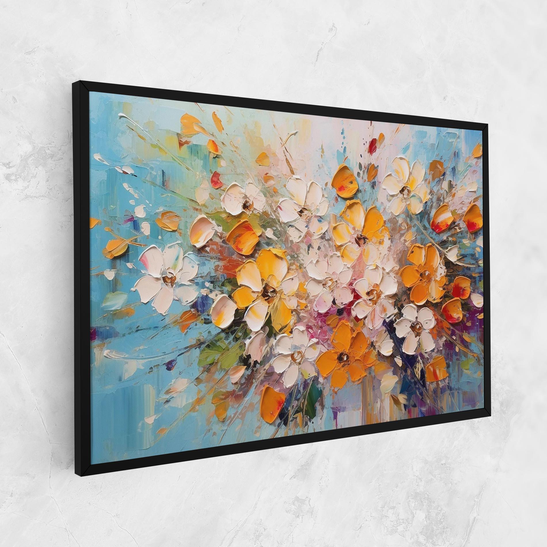 Tablou Canvas Pretty Flowers On Blue mockup 1