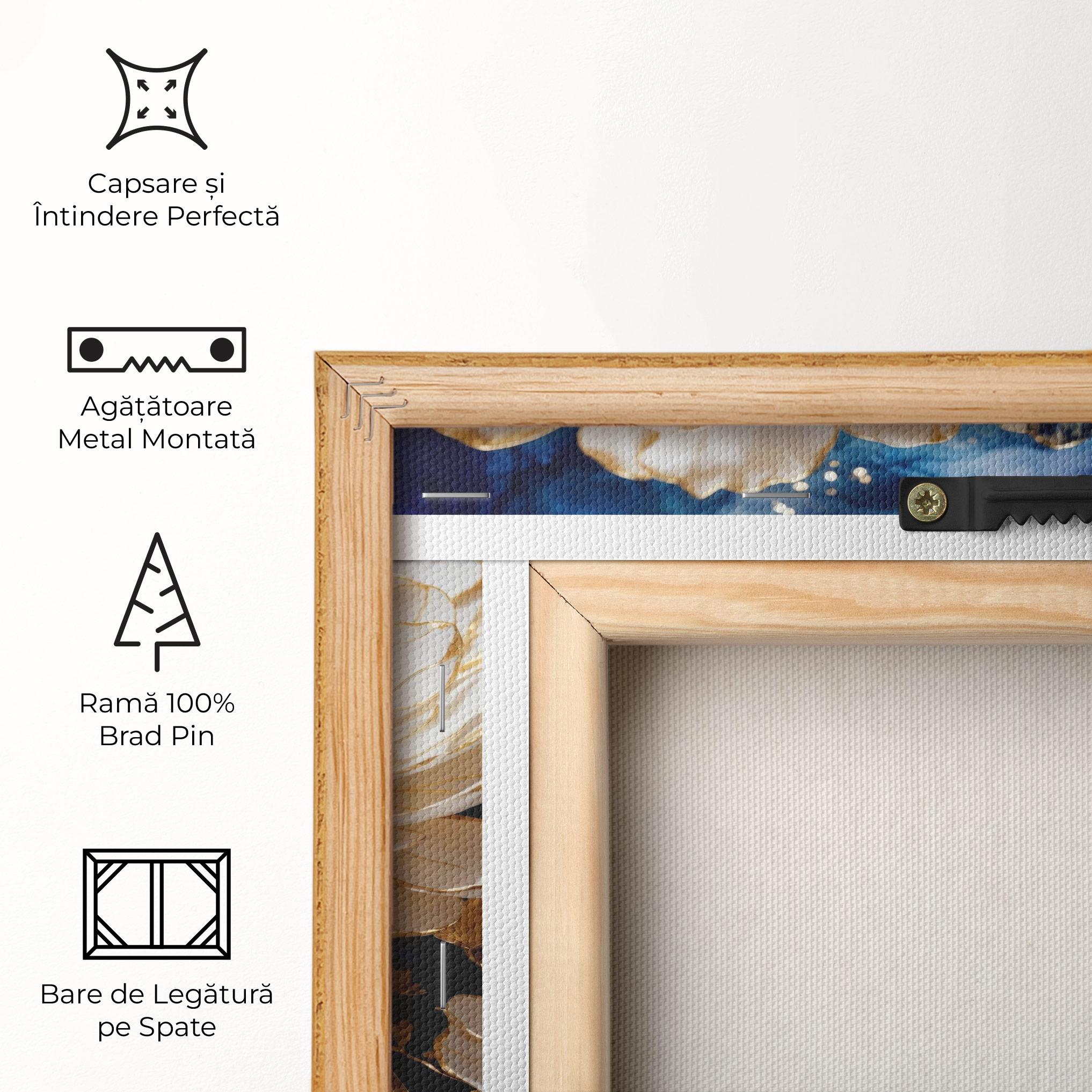 Tablou Canvas Beautiful Golden White Rose mockup 5