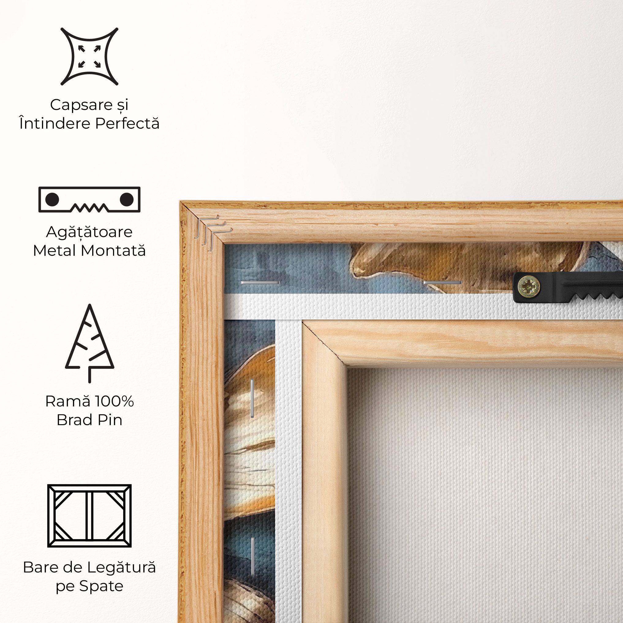 Golden Rose On Blue mockup 5