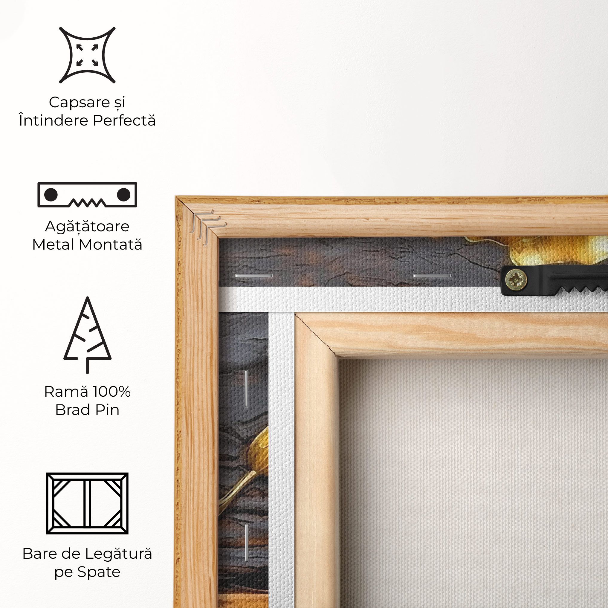 Golden Rose On Wood mockup 5