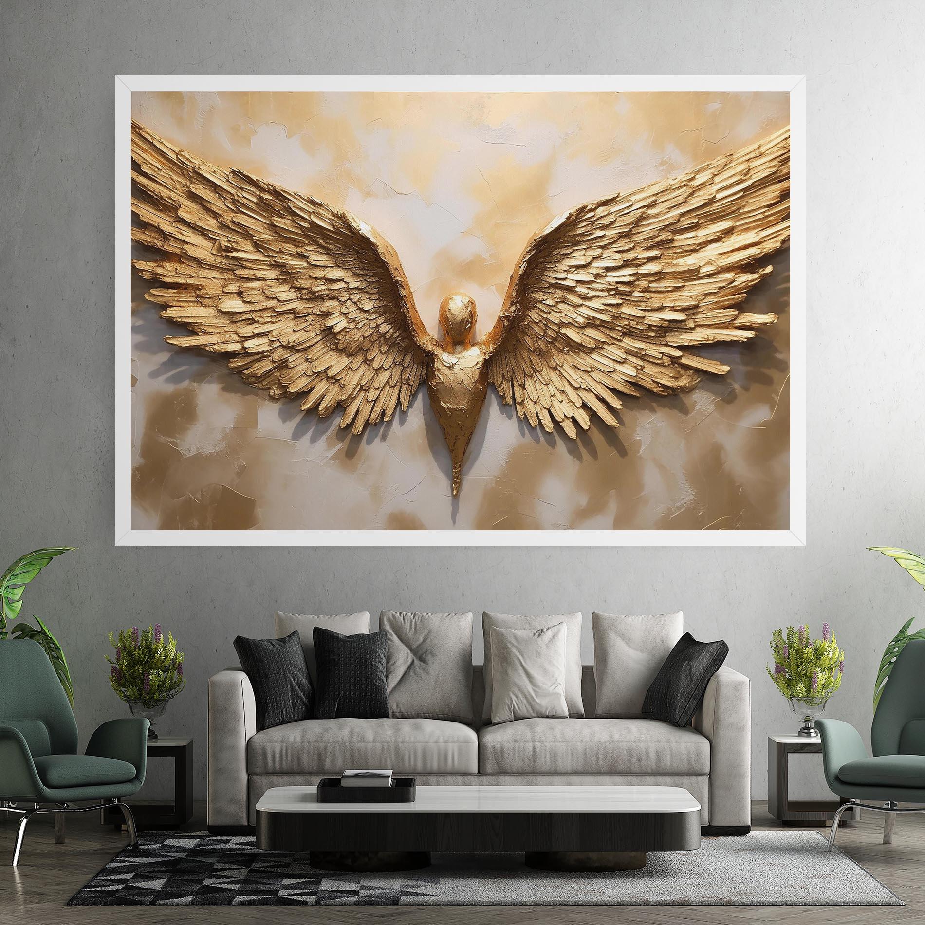 Tablou Canvas Beautiful Gold Wings mockup 7