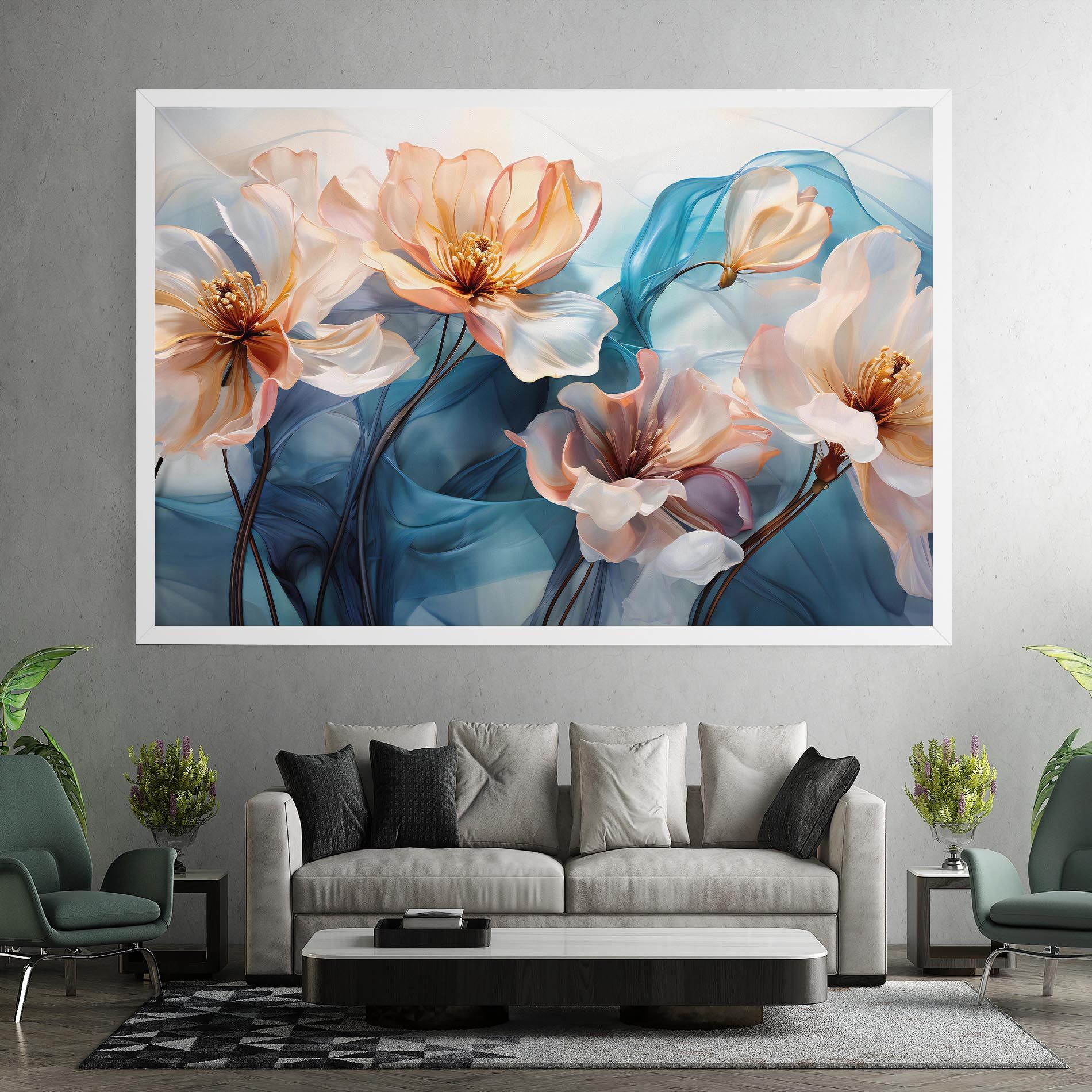 Pink Flowers Floating mockup 7