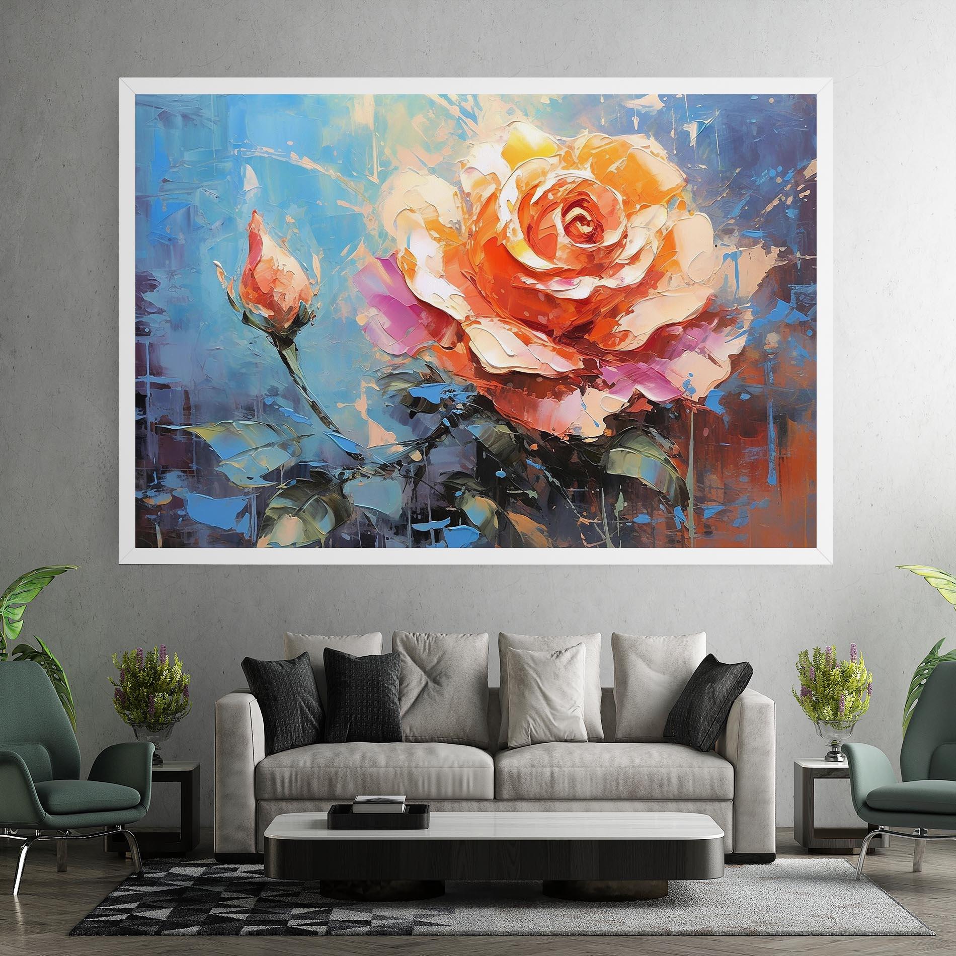 Tablou Canvas Pretty Pink Rose Art mockup 7