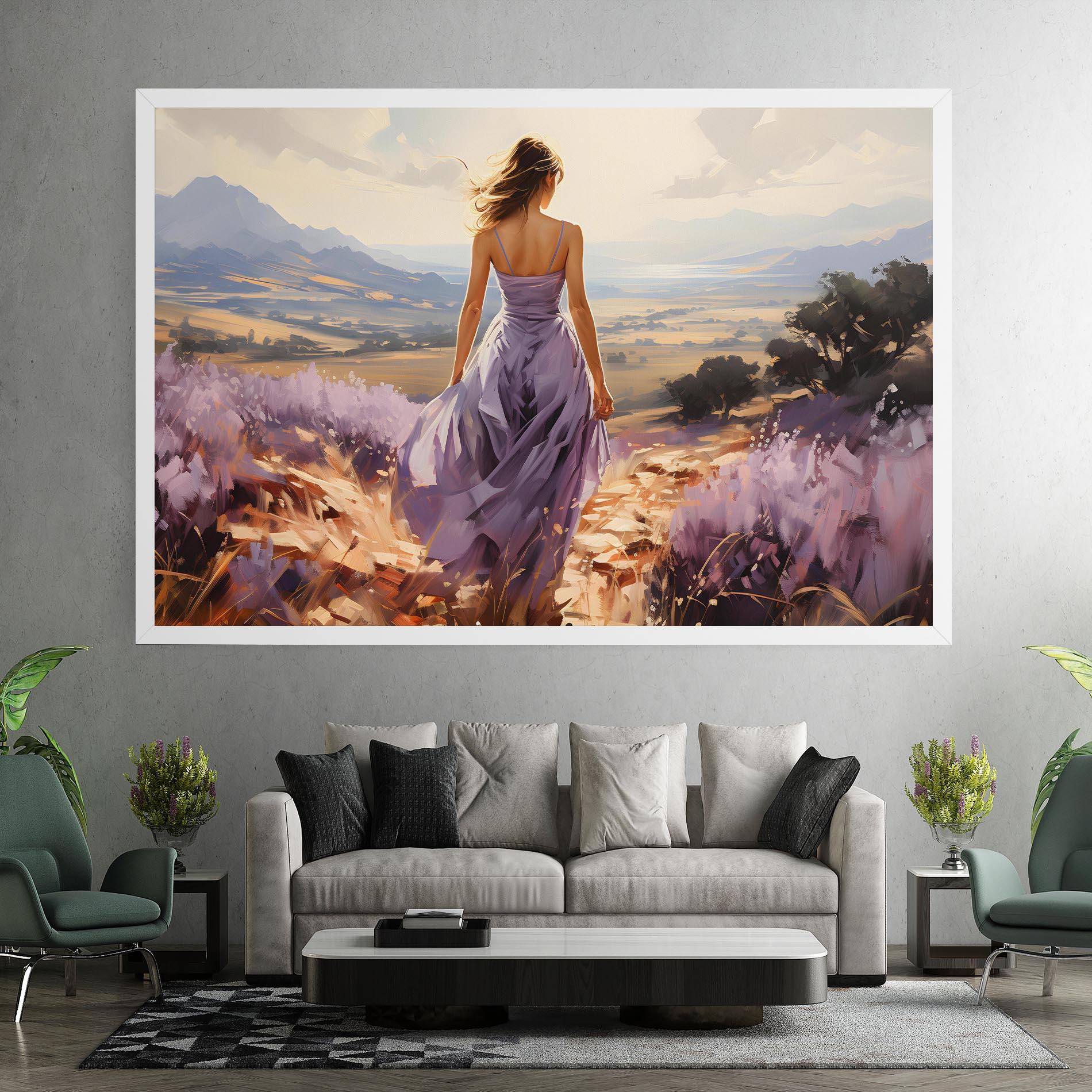 Tablou Canvas Purple Dress Woman mockup 7