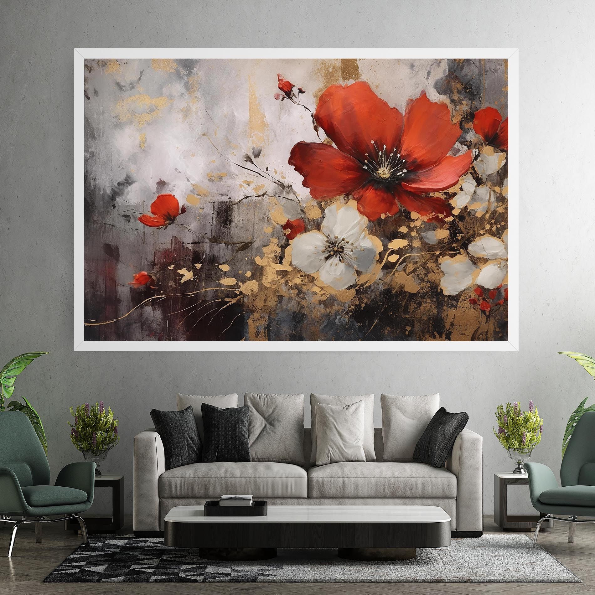 Red Poppy Painting mockup 7