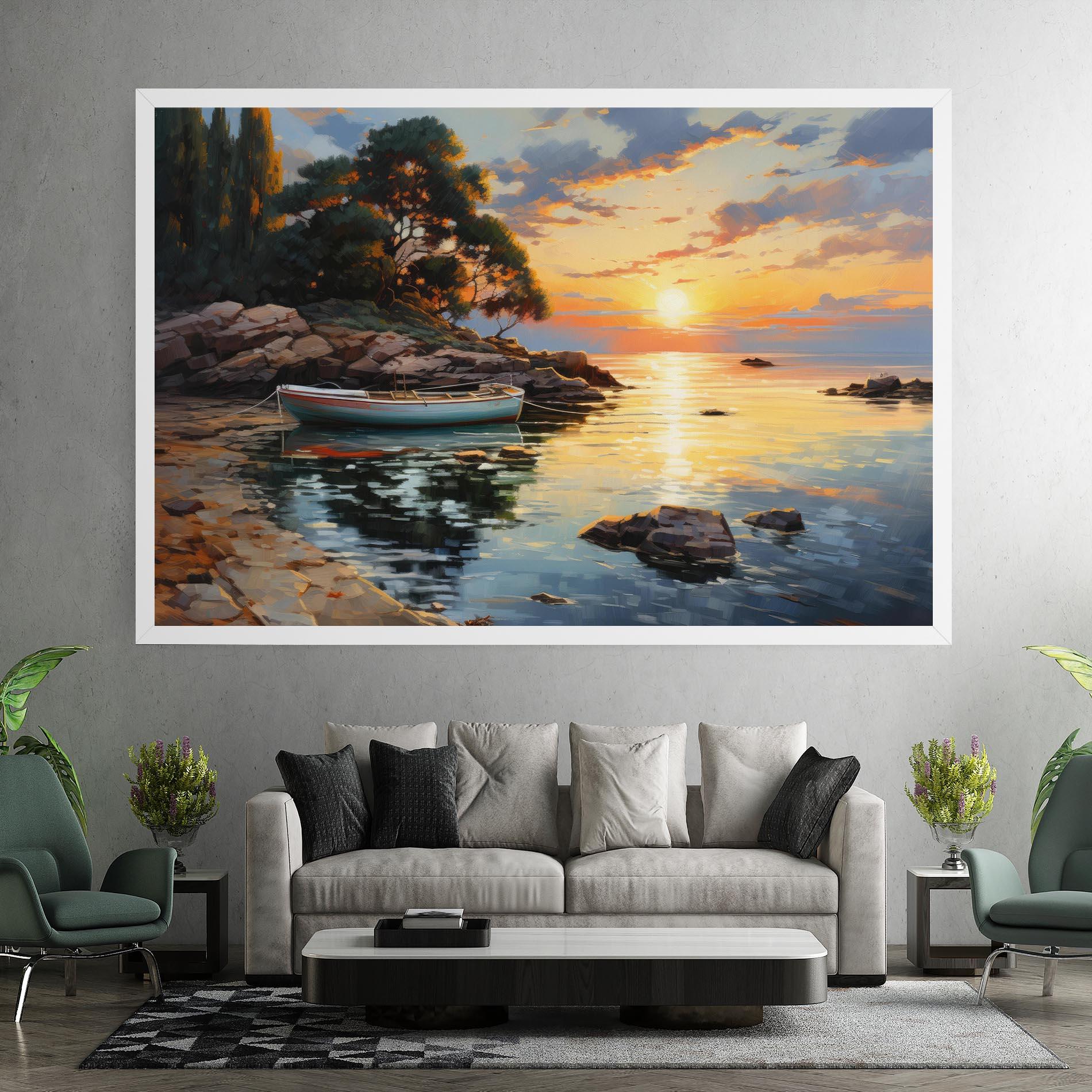 Tablou Canvas Sunset Sea Art mockup 7