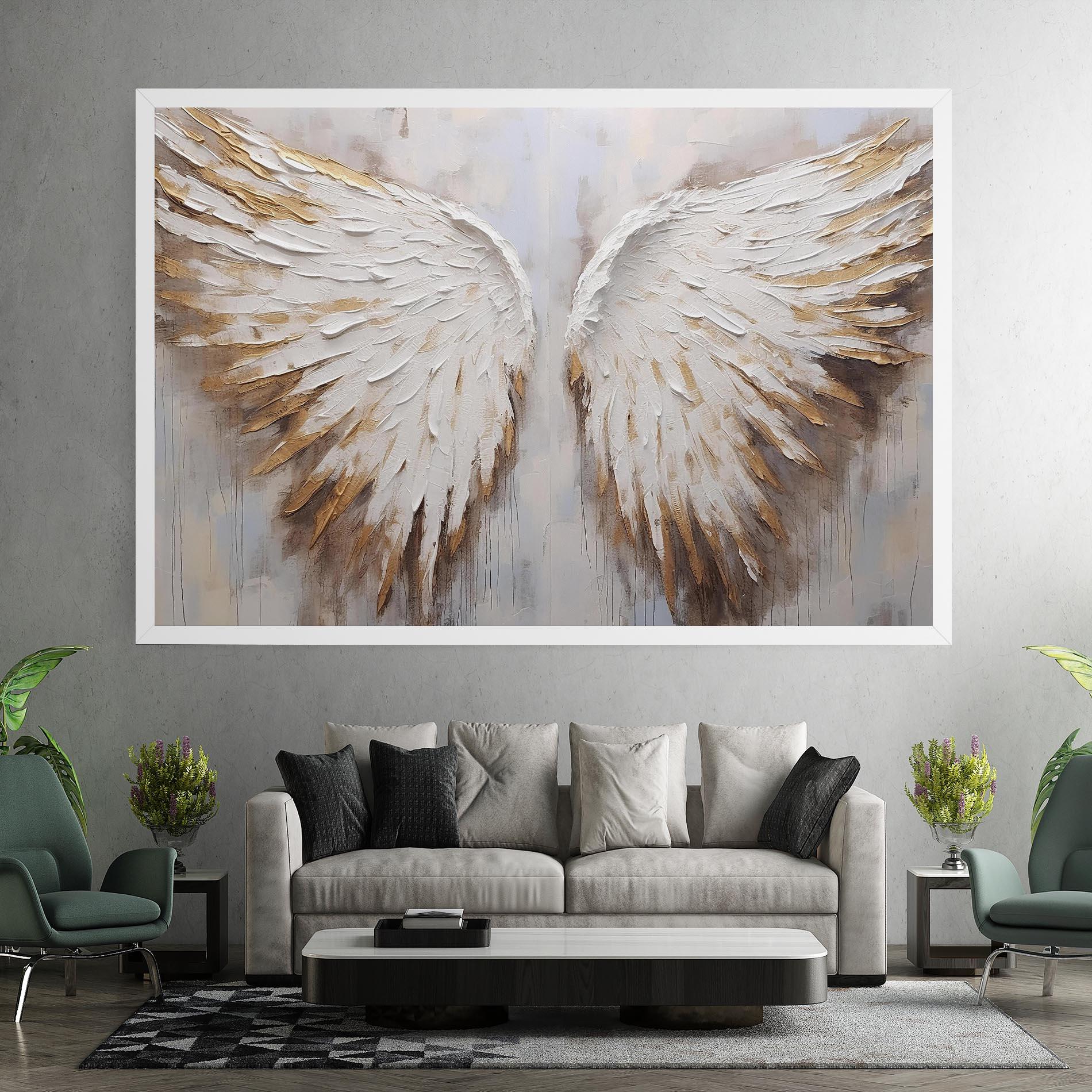 Tablou Canvas White Angel Wings mockup 7