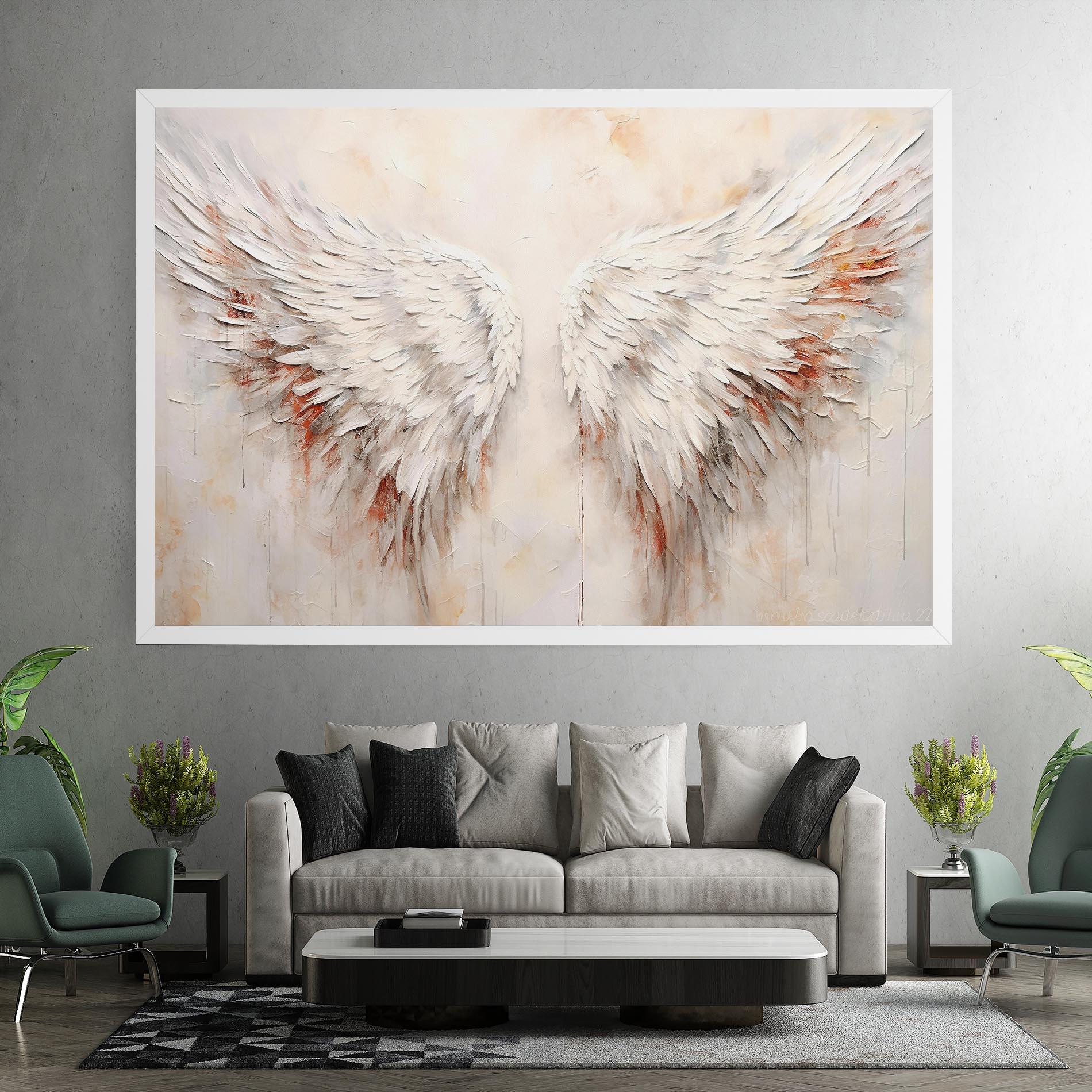Tablou Canvas White Bloody Wings mockup 7