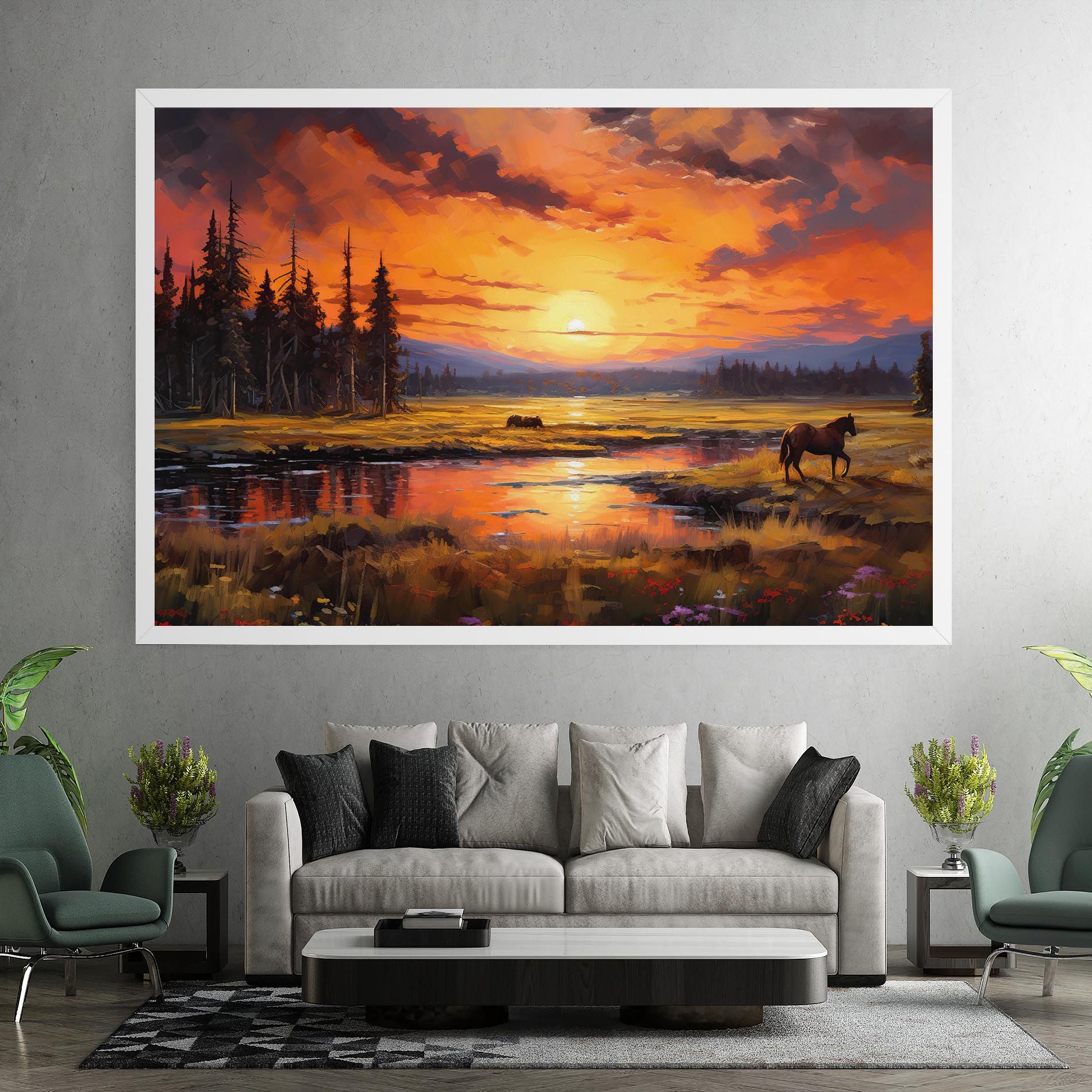 Wild Horses Painting mockup 7