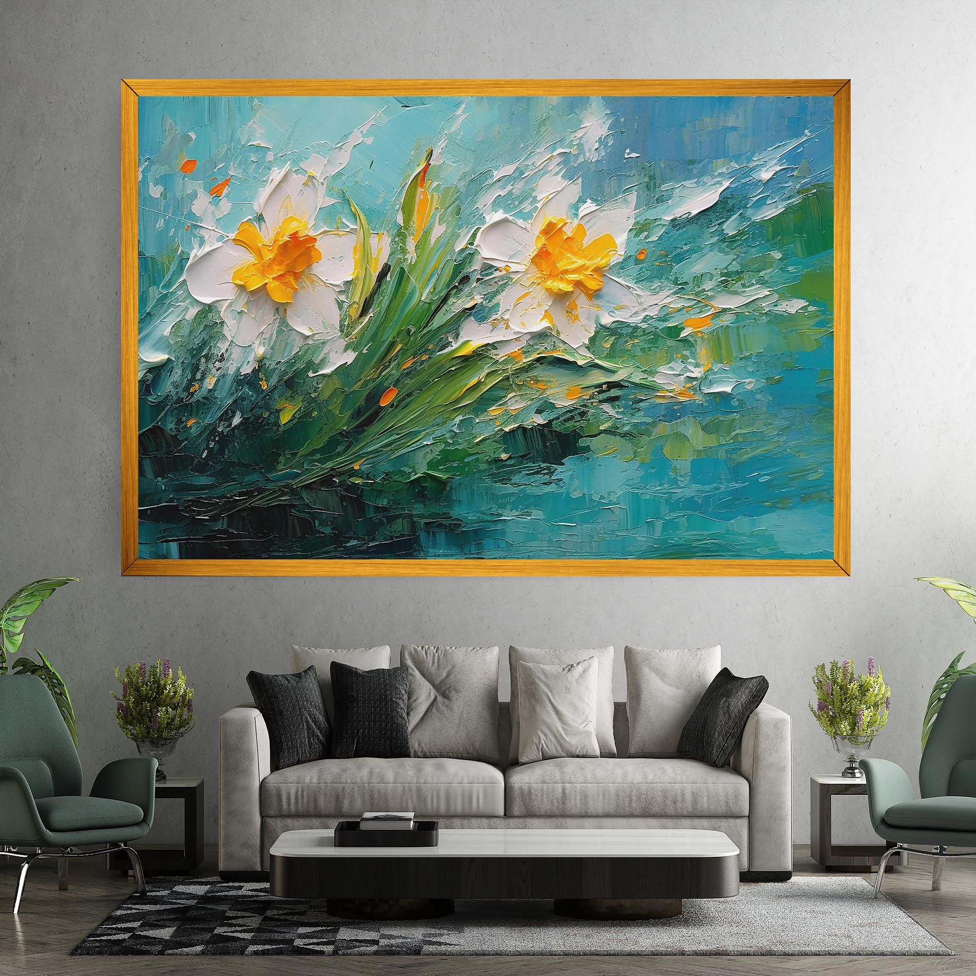 Abstract Flower Painting mockup 7