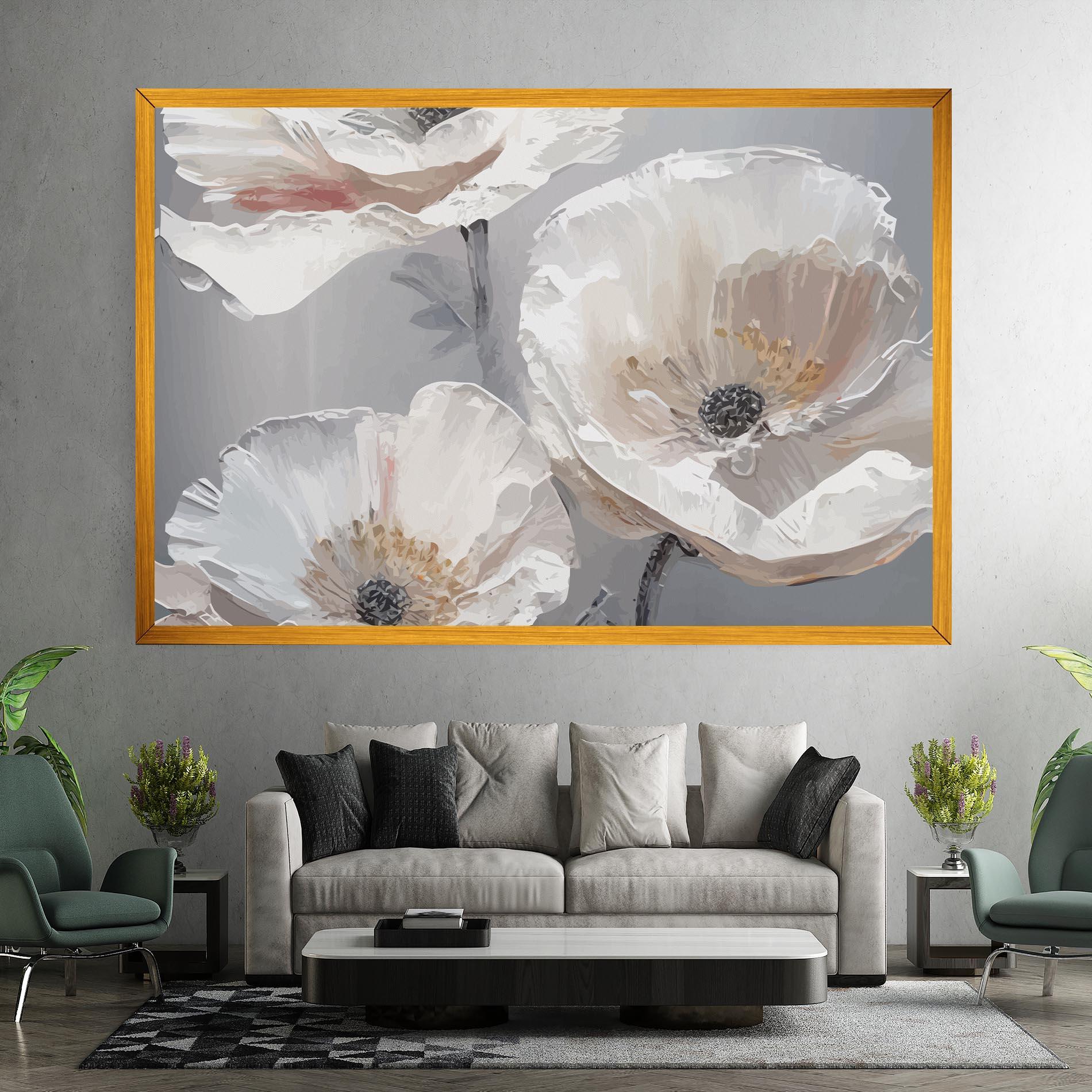 Tablou Canvas Cream Mix Flower mockup 7