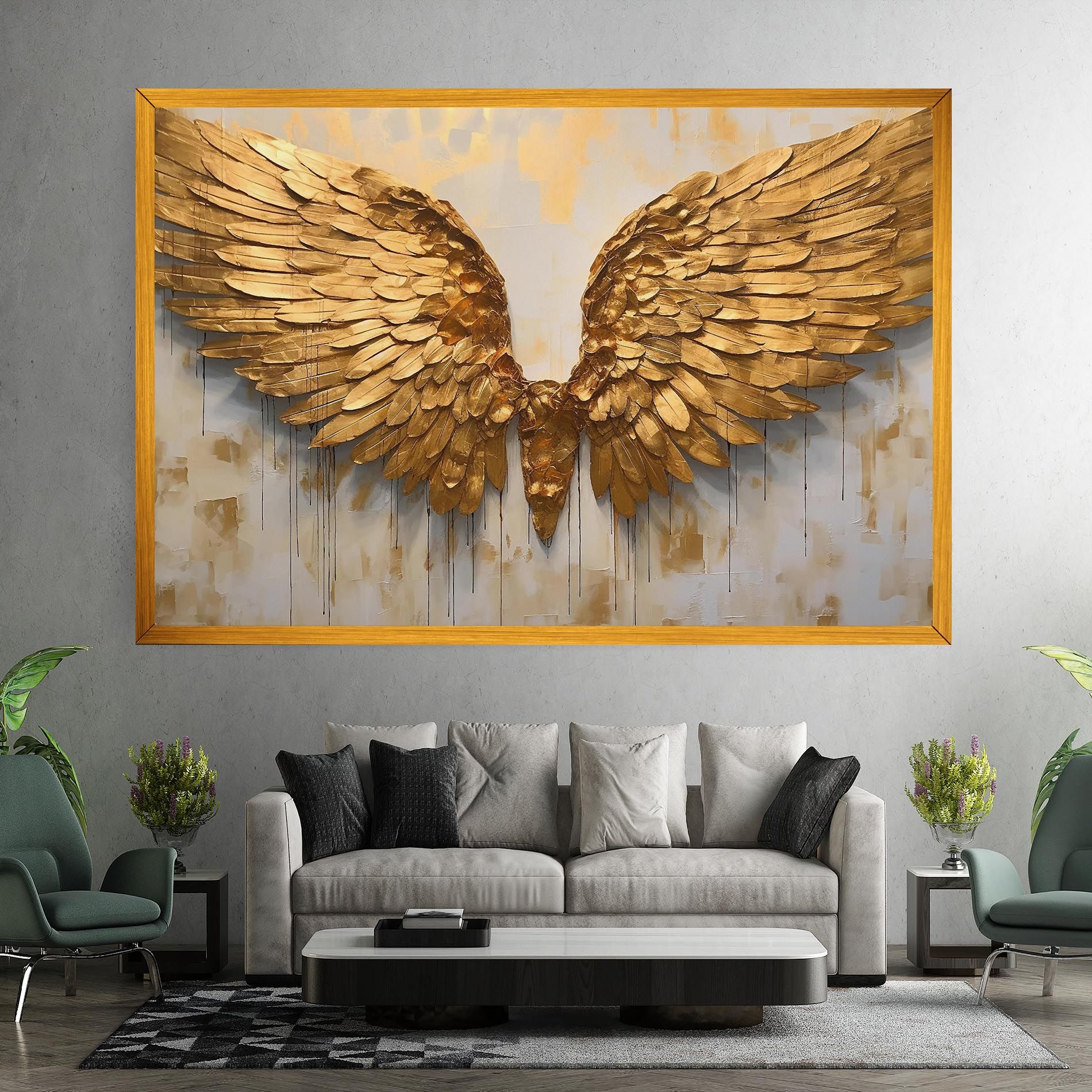 Golden Wings Art mockup 7
