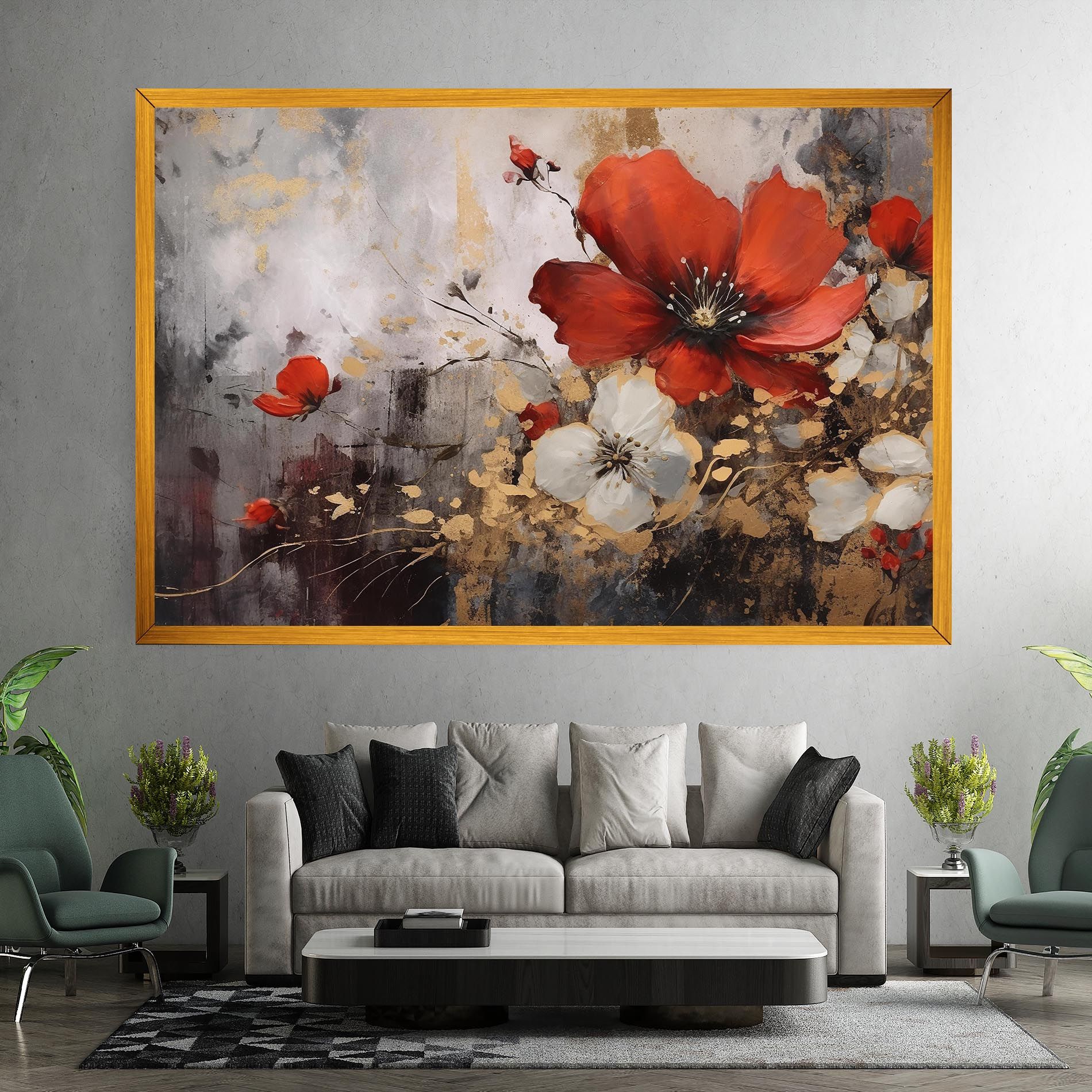 Red Poppy Painting mockup 7