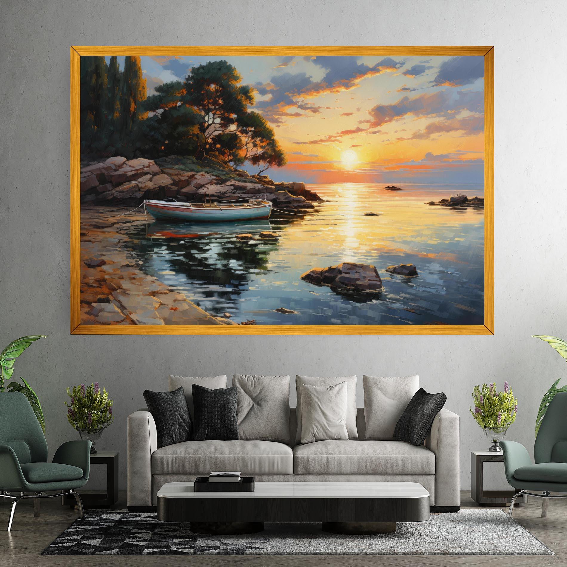 Tablou Canvas Sunset Sea Art mockup 7
