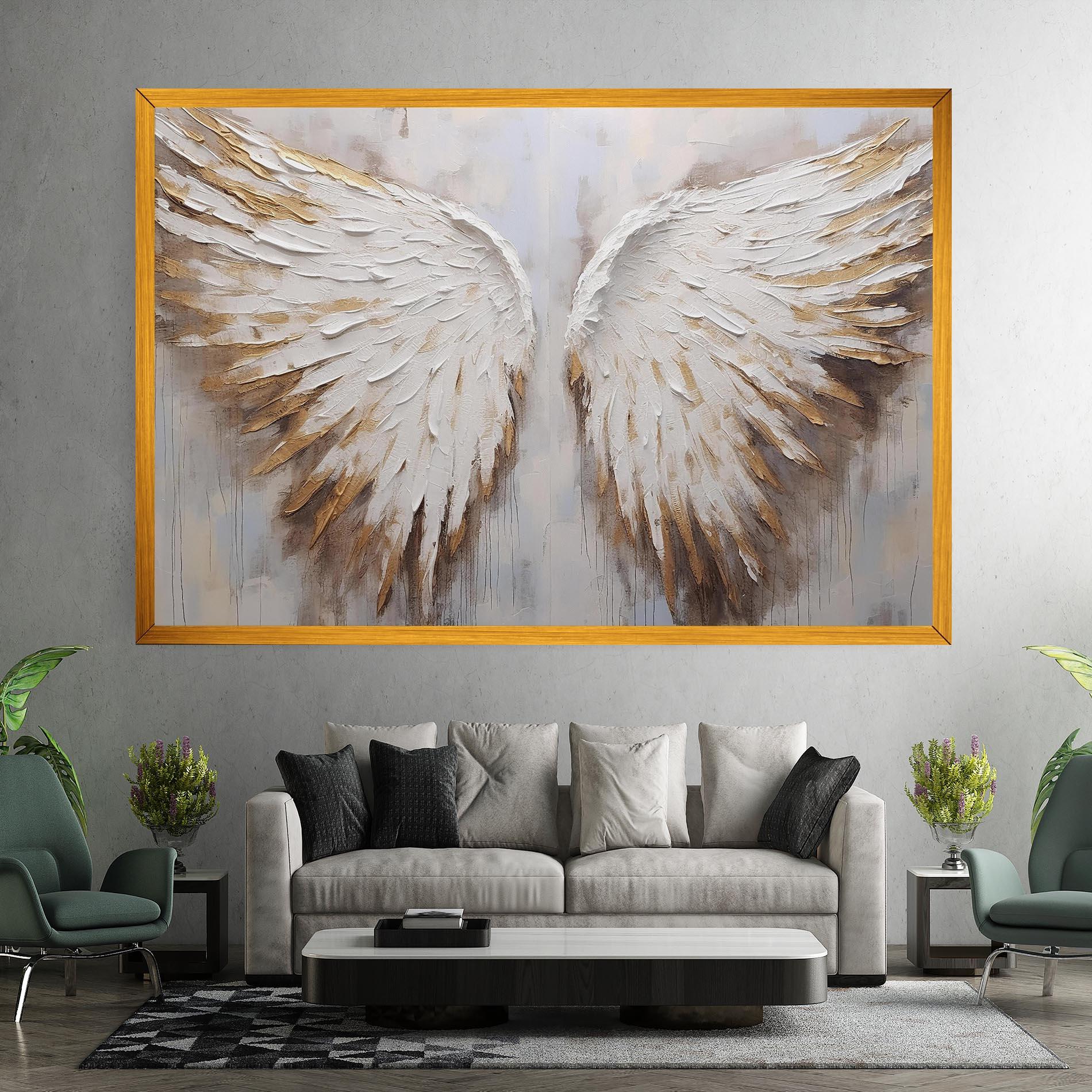 Tablou Canvas White Angel Wings mockup 7