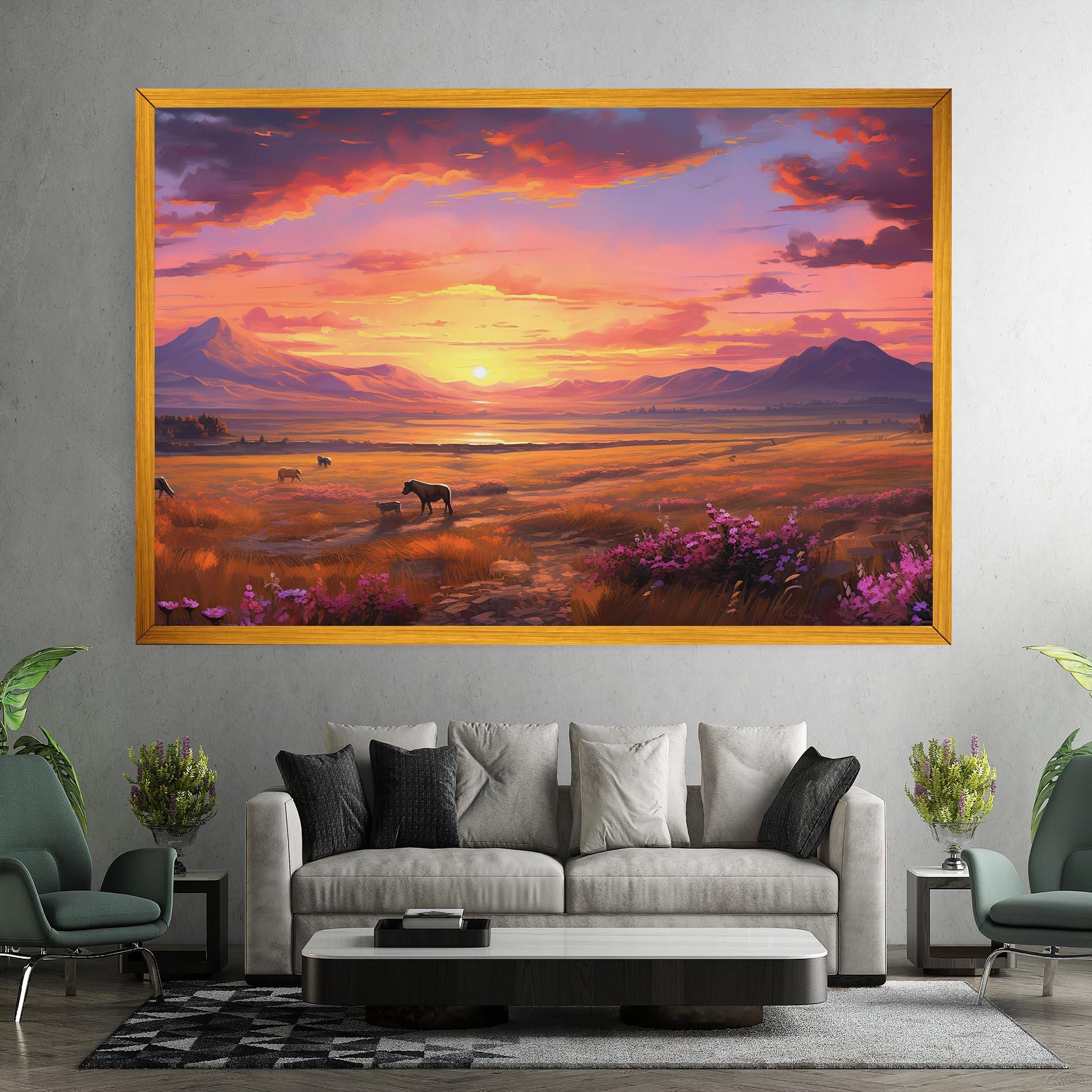 Tablou Canvas Wild Horses Art mockup 7