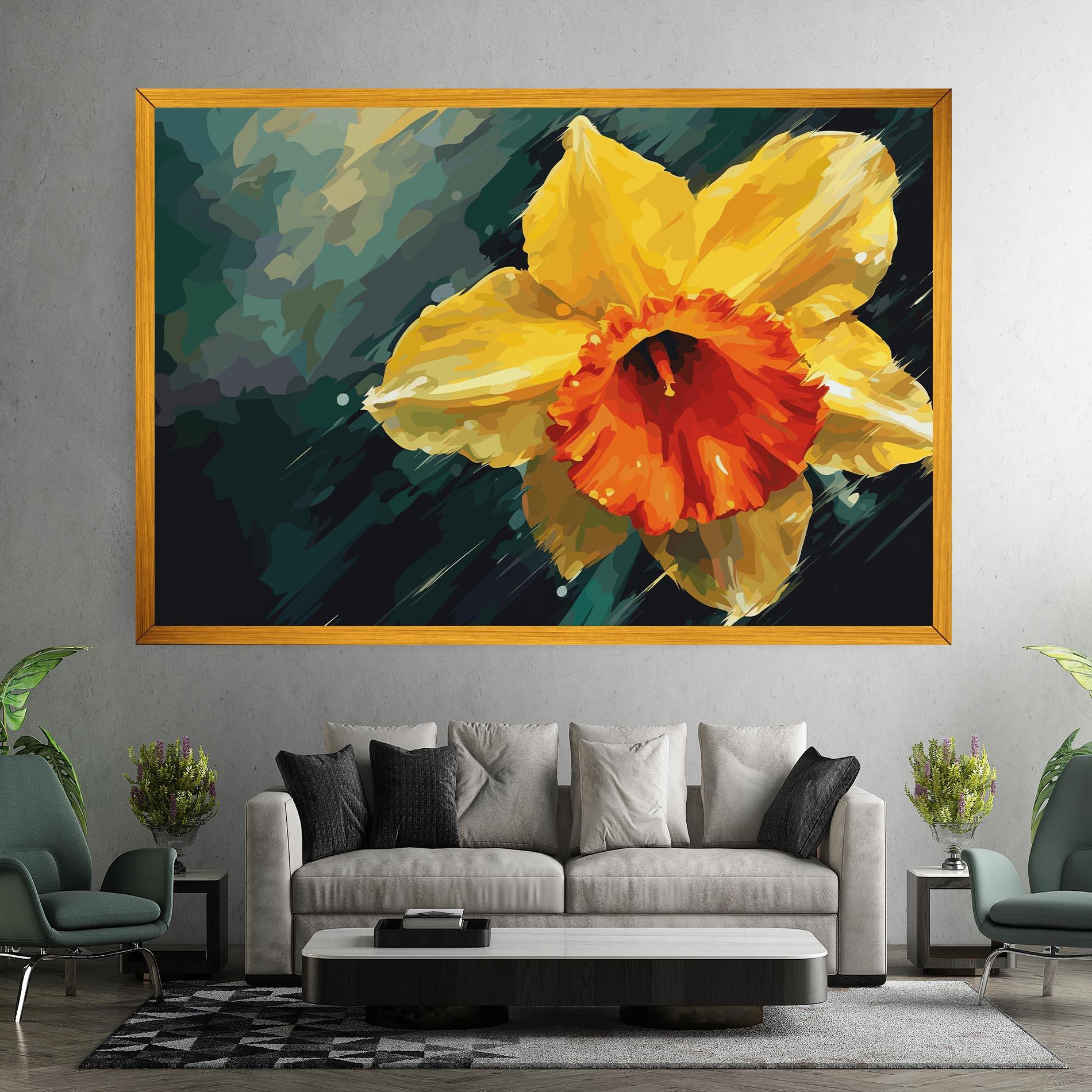 Tablou Canvas Yellow Flower Art mockup 7