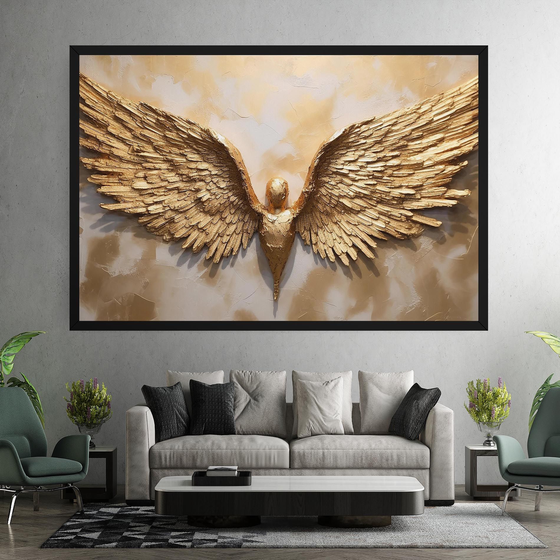 Beautiful Gold Wings mockup 7