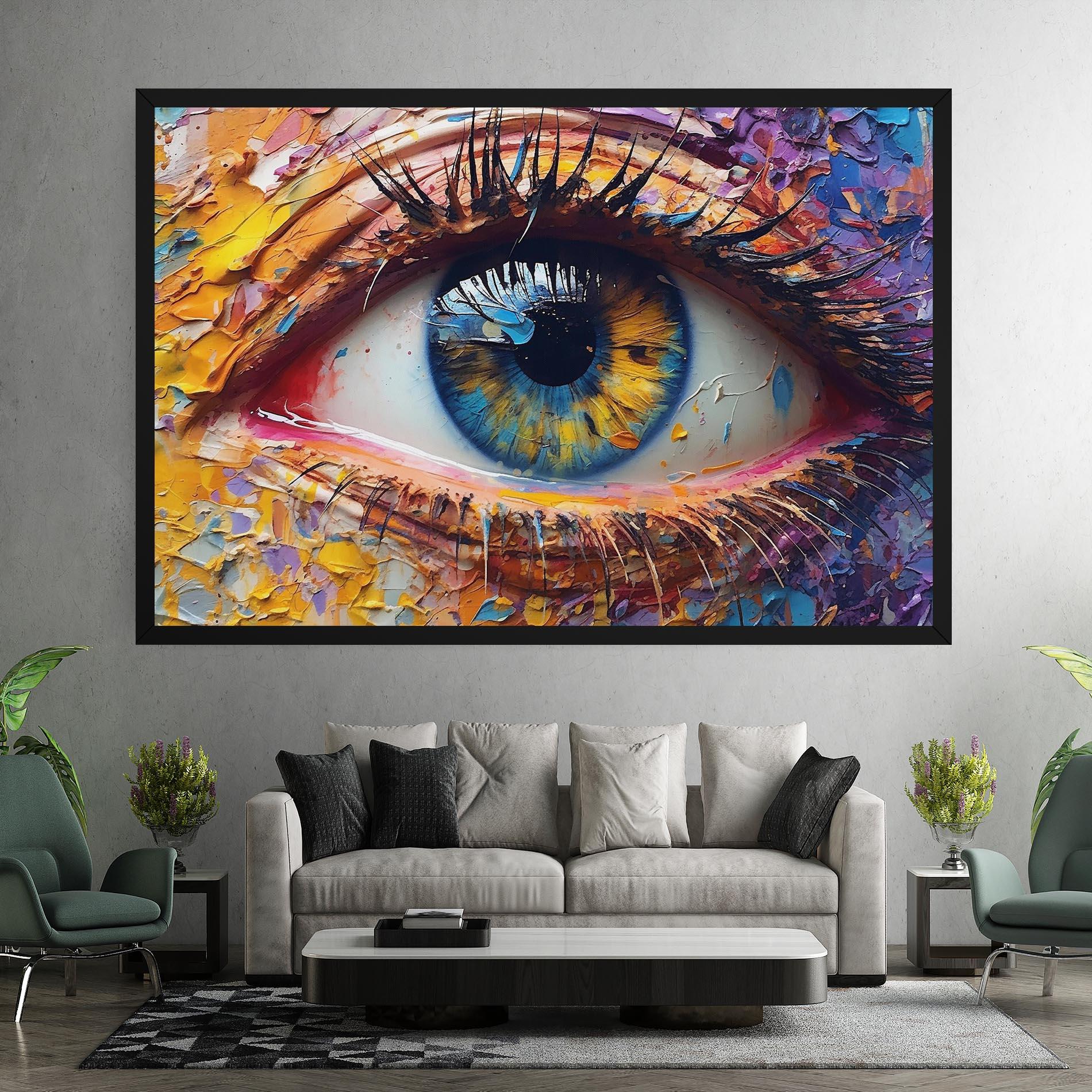 Tablou Canvas Blue Eyes Art mockup 7
