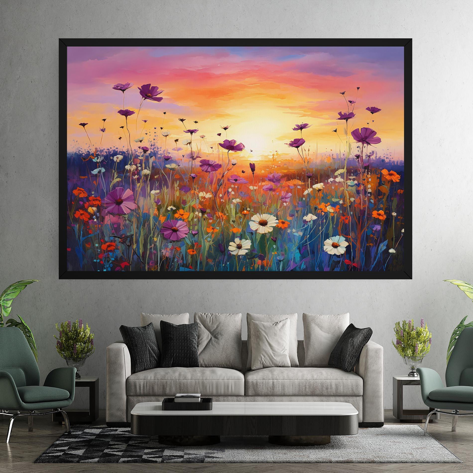 Tablou Canvas Dreamy Field Flowers mockup 7