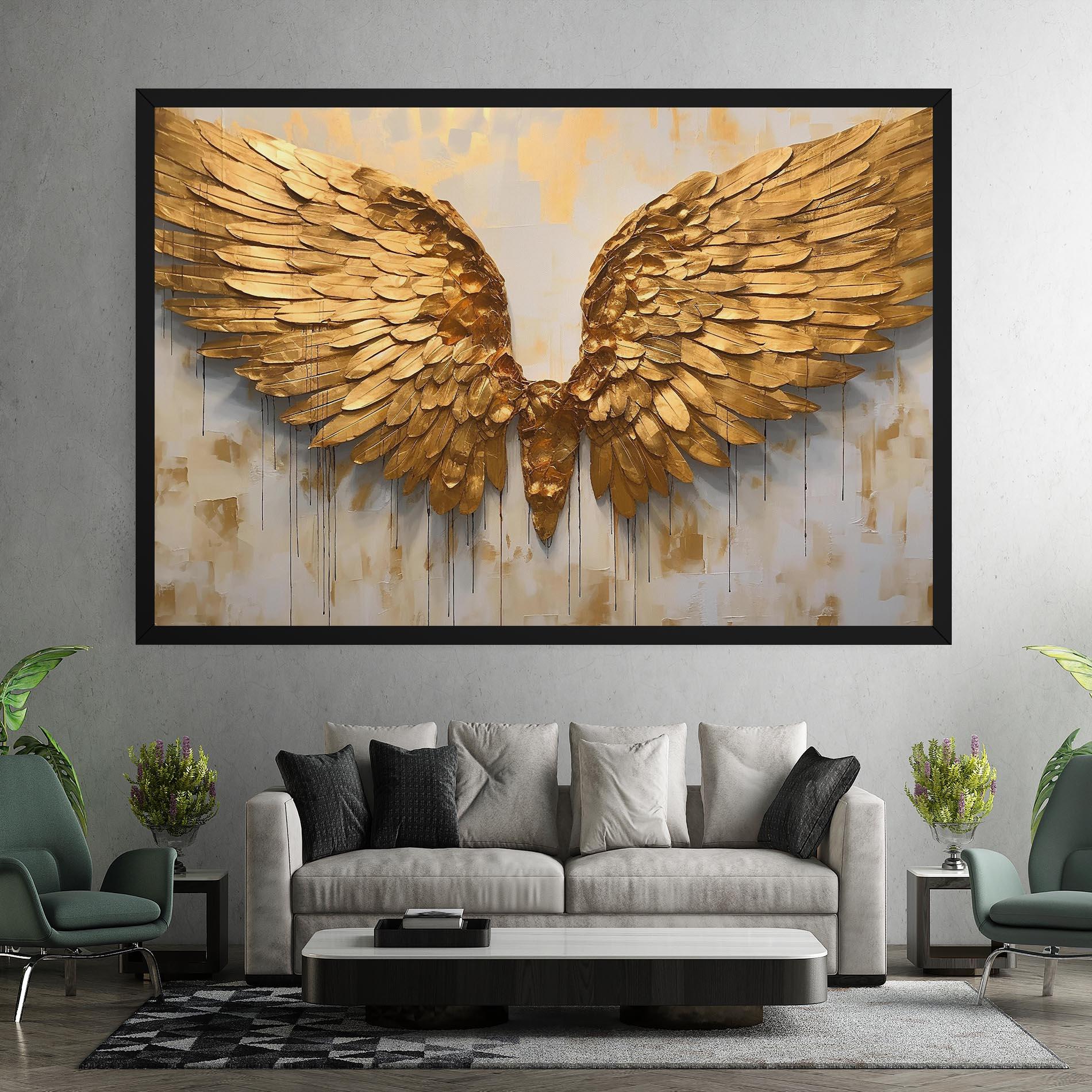 Tablou Canvas Golden Wings Art mockup 7