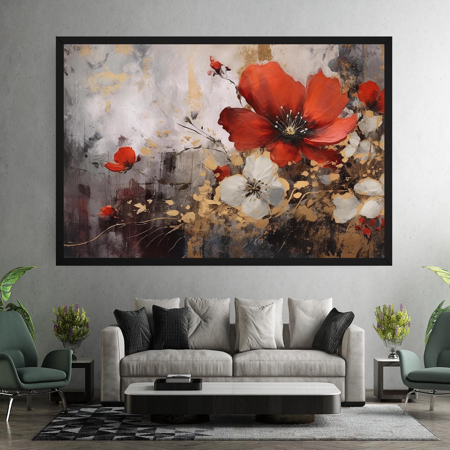 Red Poppy Painting mockup 7