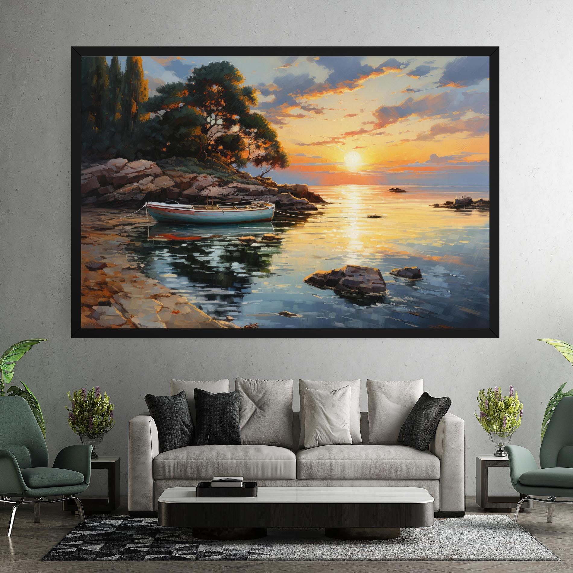 Sunset Sea Art mockup 7