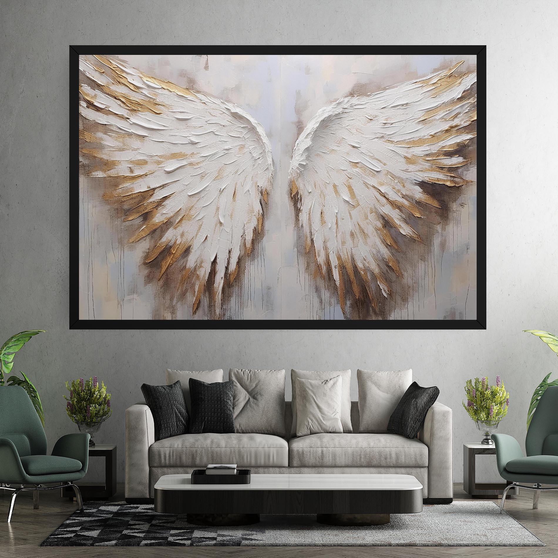 Tablou Canvas White Angel Wings mockup 7