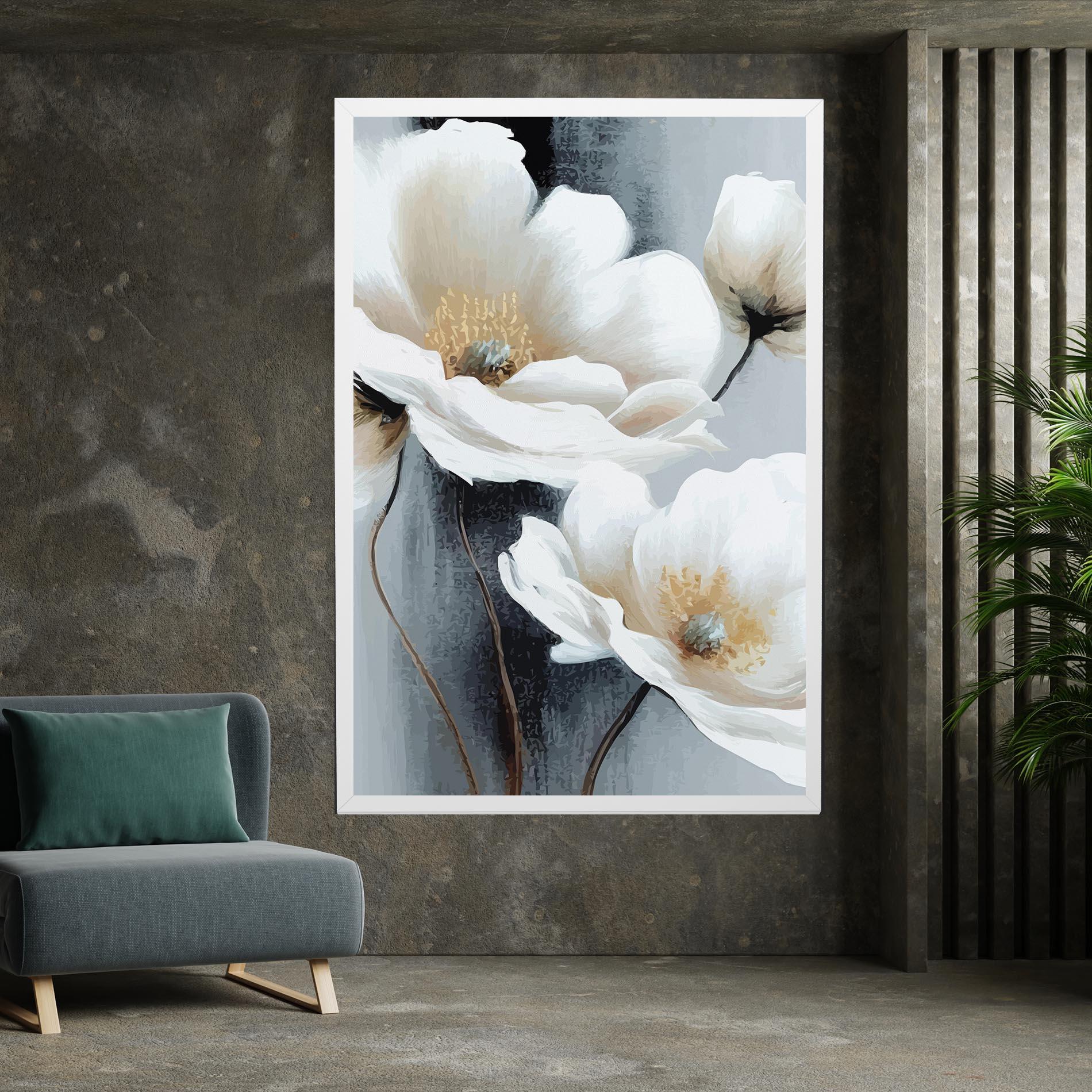 Tablou Canvas Paint Texture Flower mockup 7