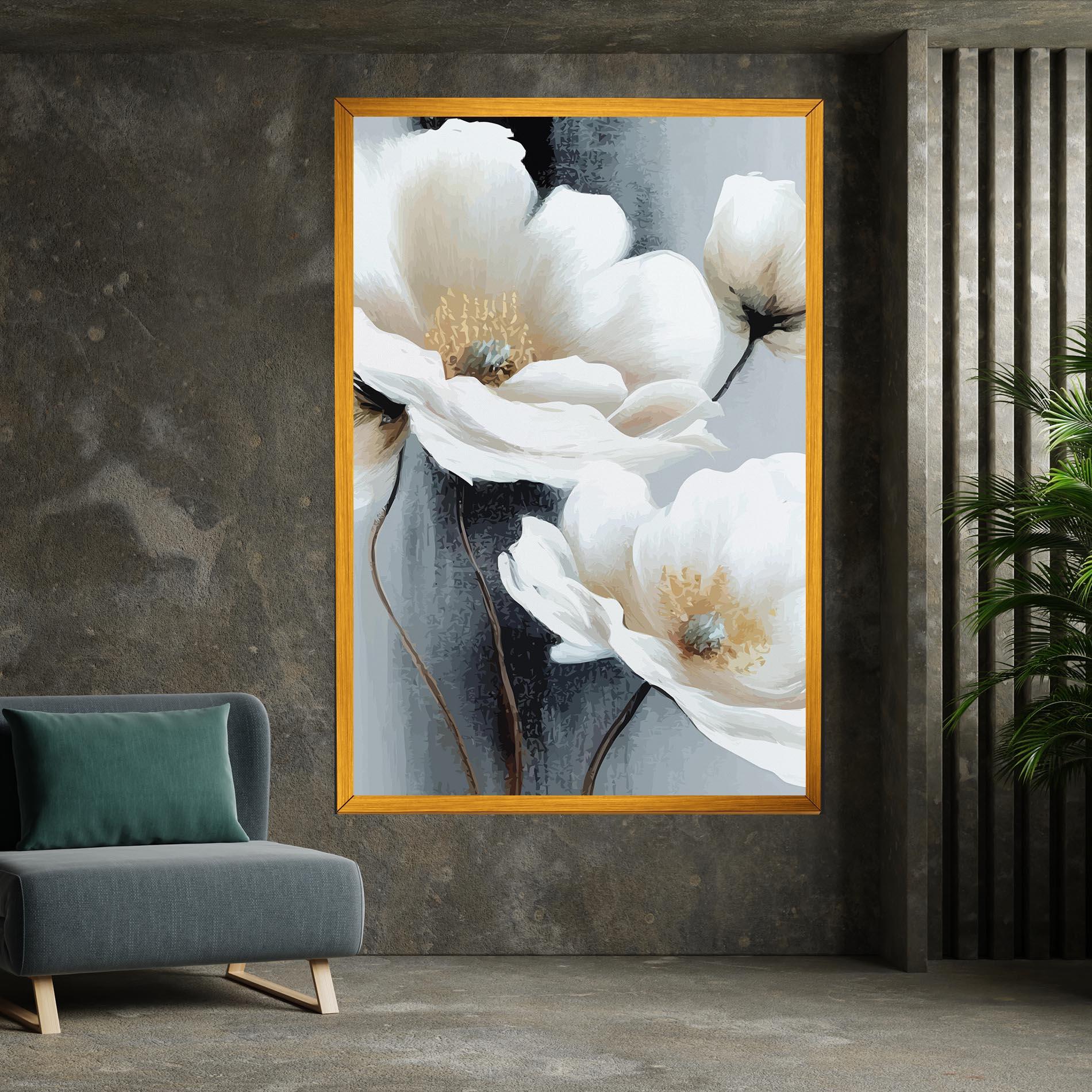 Tablou Canvas Paint Texture Flower mockup 7