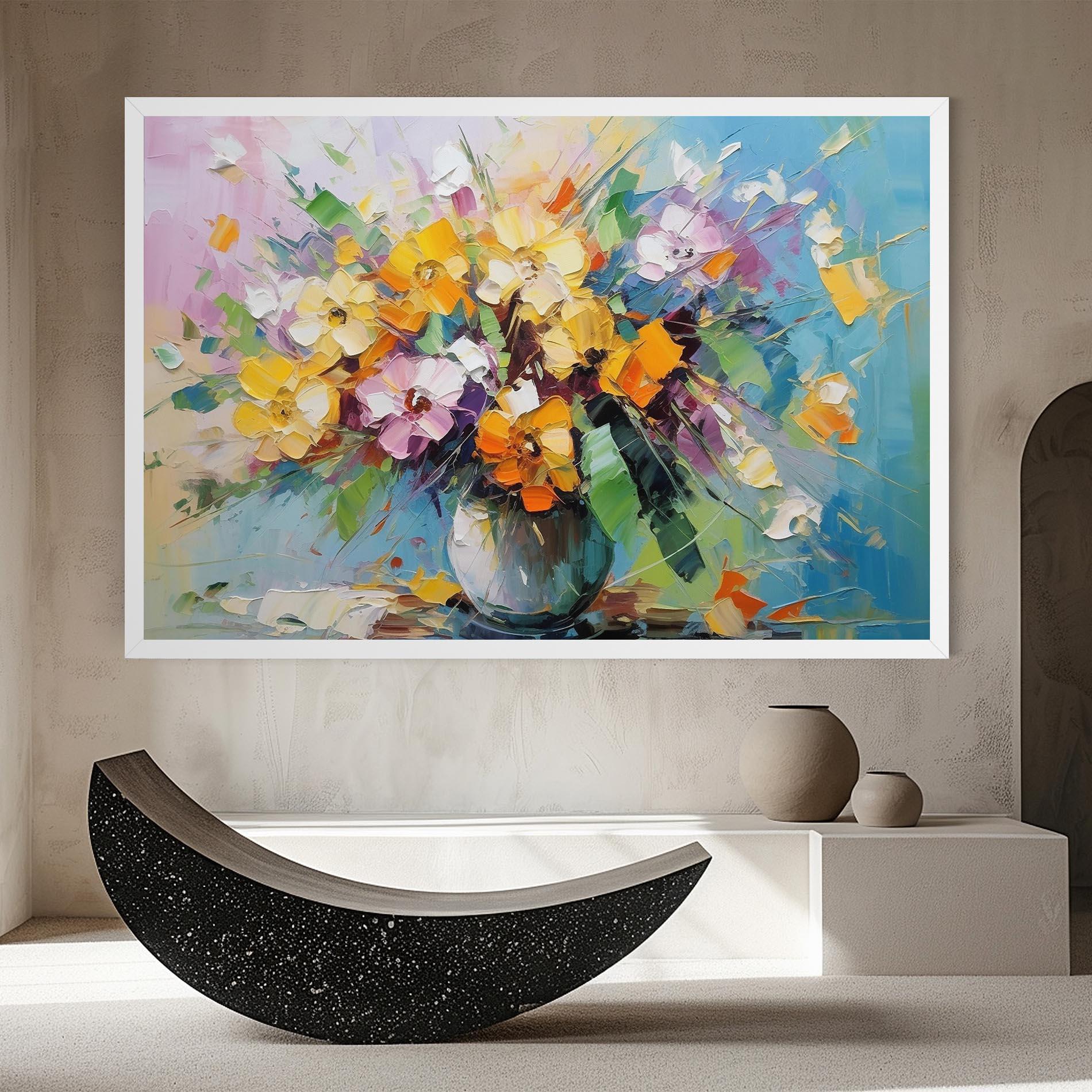 Tablou Canvas Colorfull Flowers Painting mockup 8
