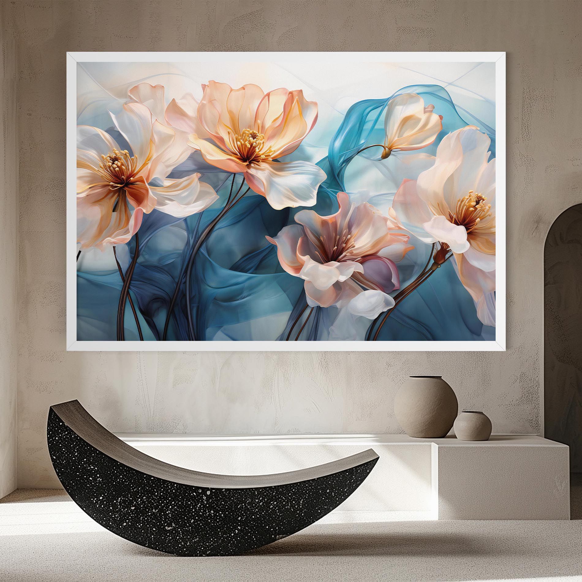 Pink Flowers Floating mockup 8