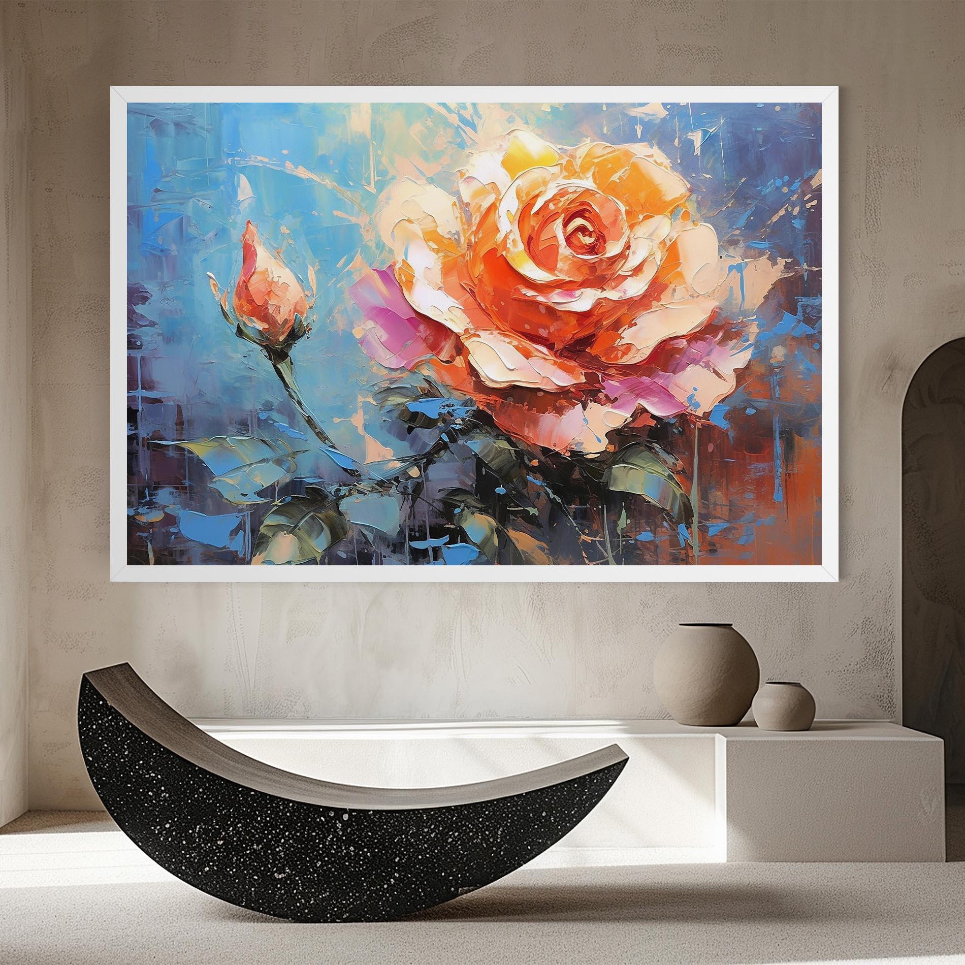 Tablou Canvas Pretty Pink Rose Art mockup 8