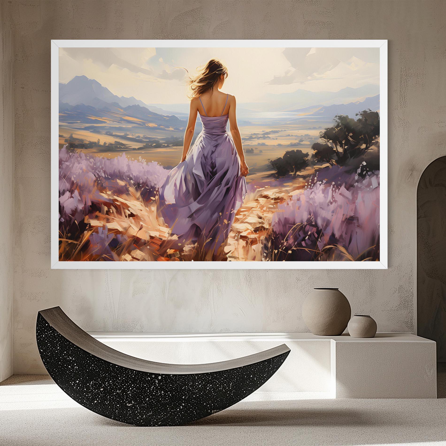 Tablou Canvas Purple Dress Woman mockup 8