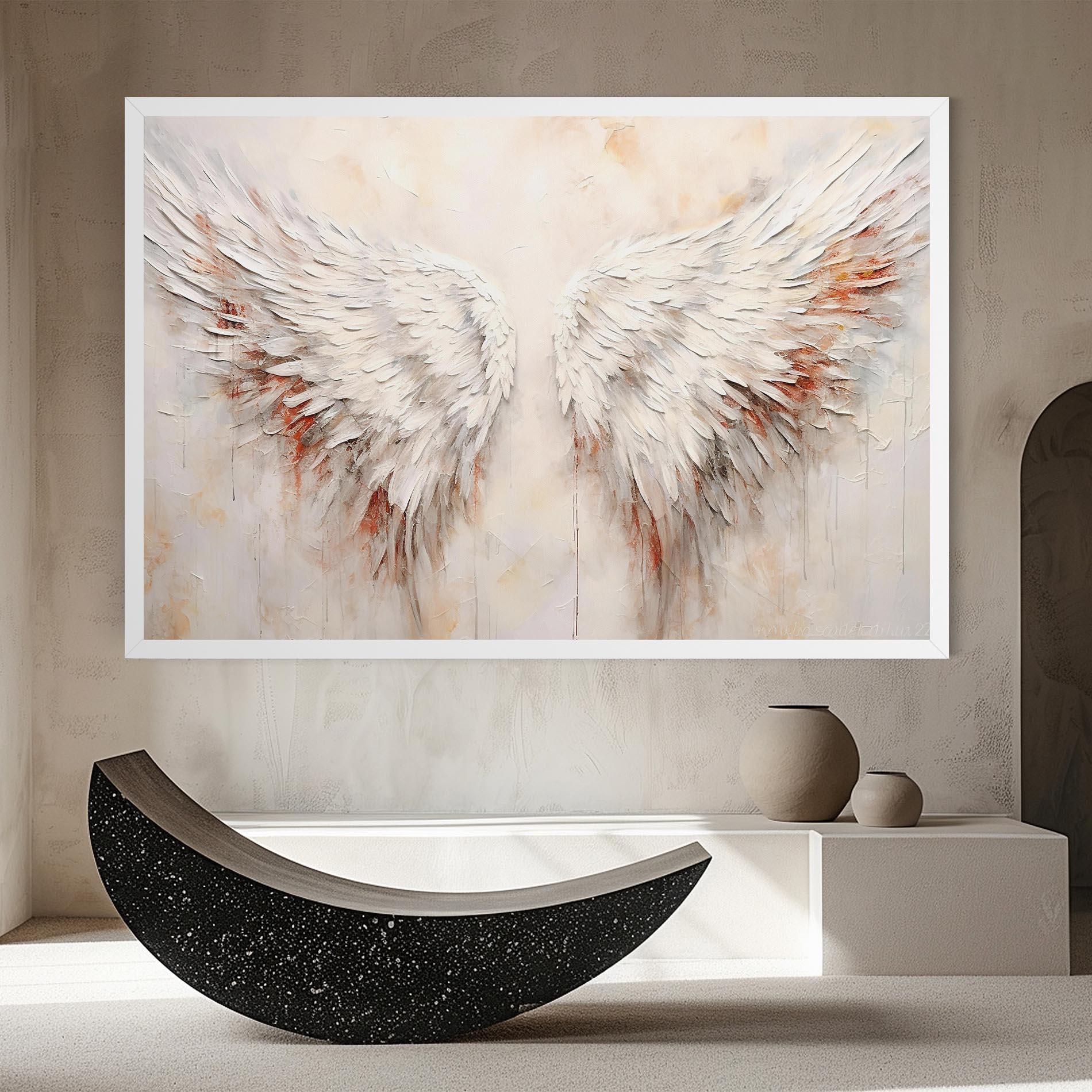 Tablou Canvas White Bloody Wings mockup 8