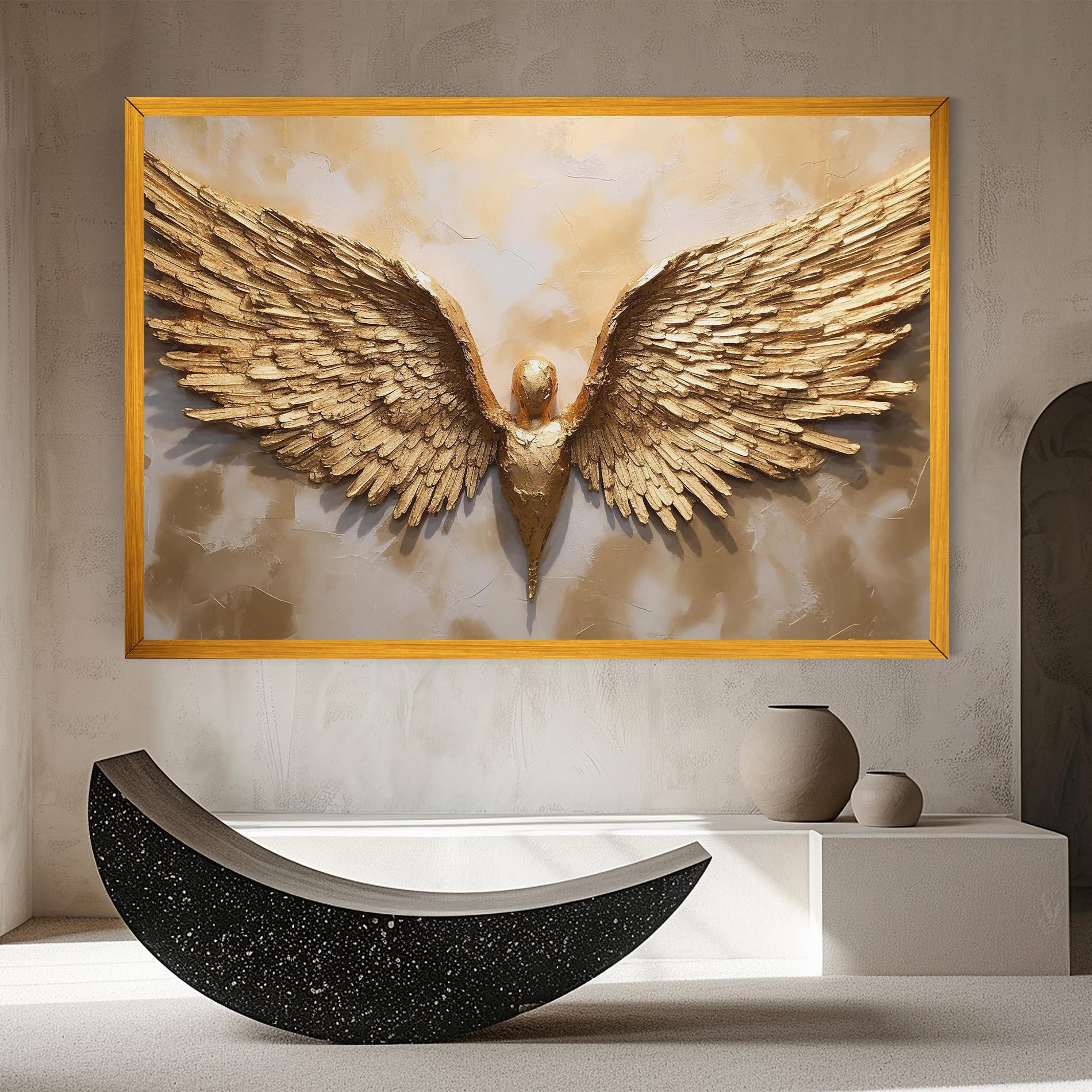 Tablou Canvas Beautiful Gold Wings mockup 8