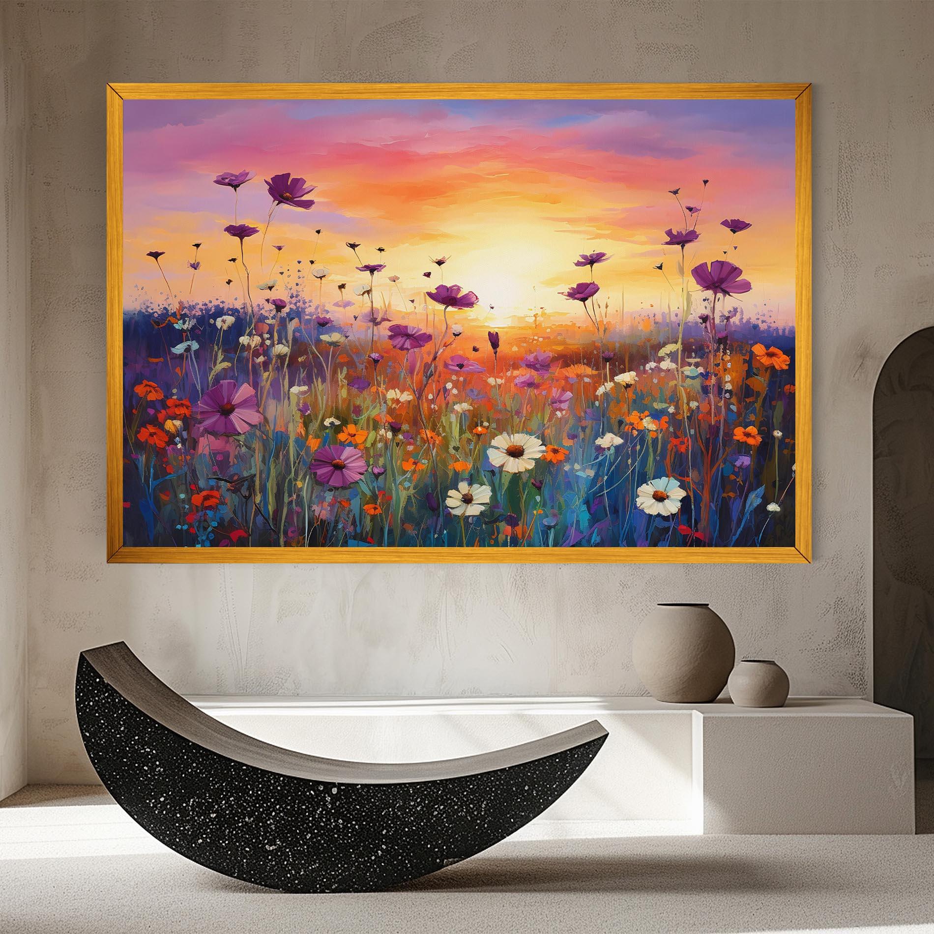 Tablou Canvas Dreamy Field Flowers mockup 8