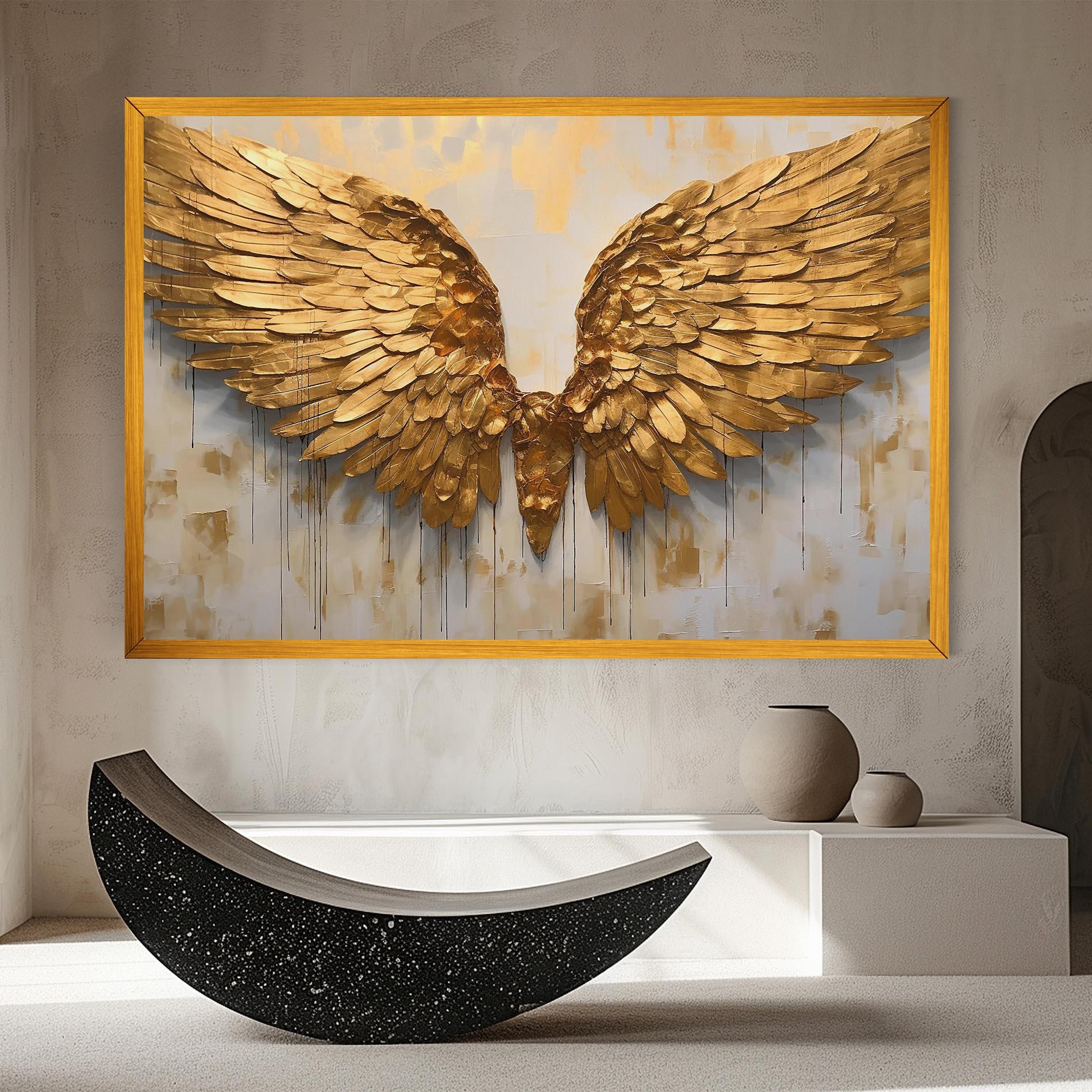 Tablou Canvas Golden Wings Art mockup 8