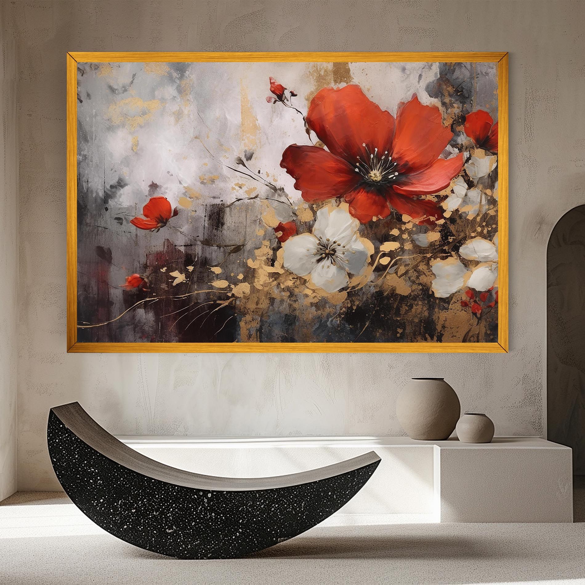 Red Poppy Painting mockup 8