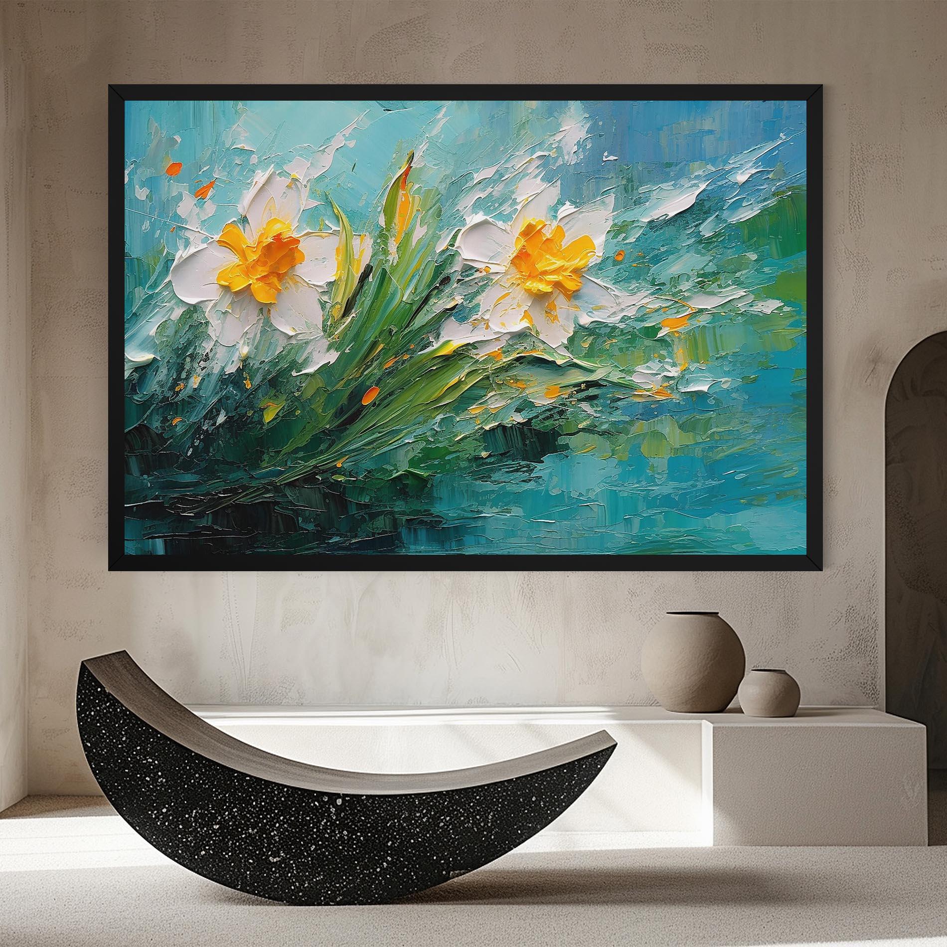 Tablou Canvas Abstract Flower Painting mockup 8